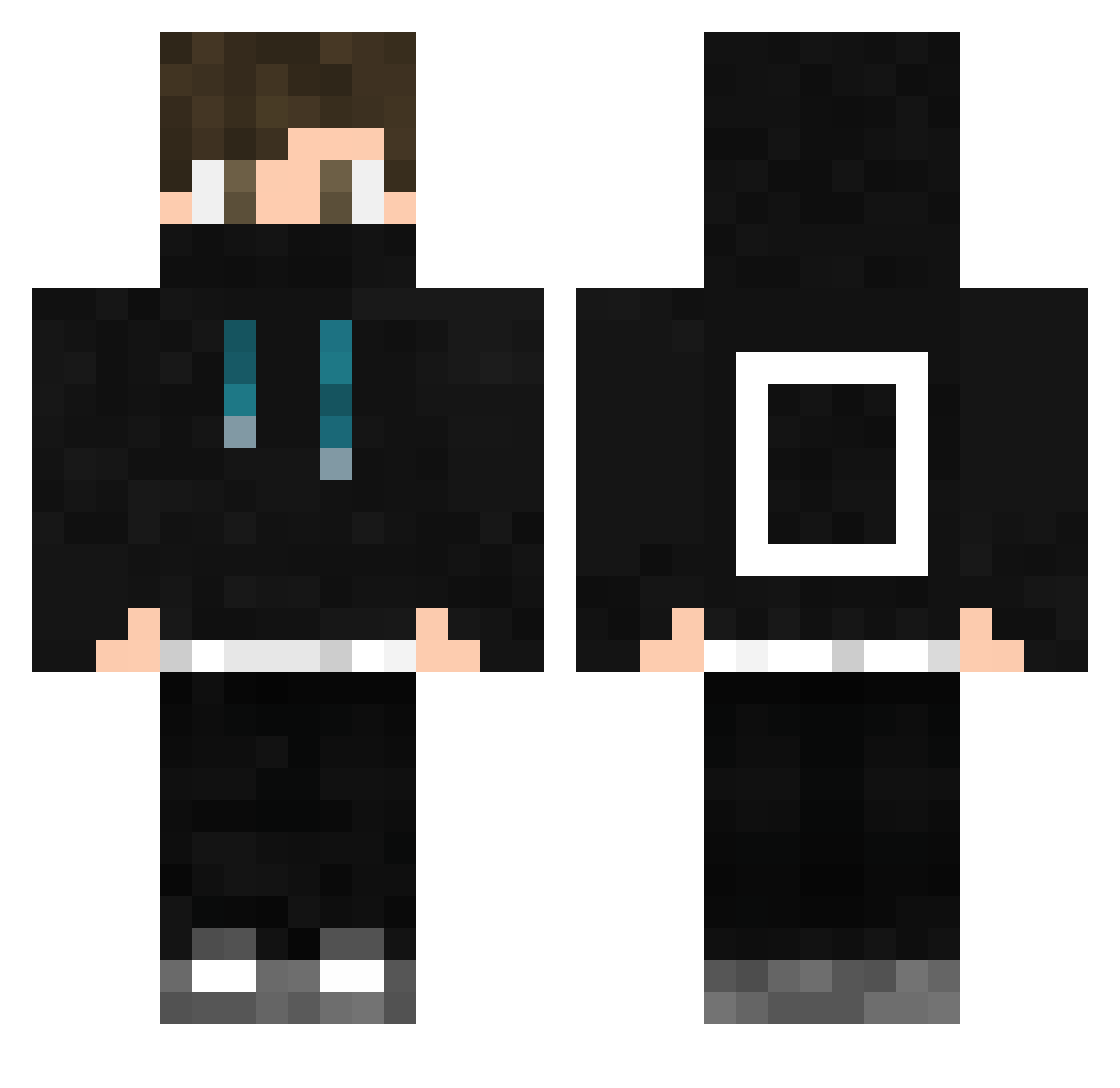 zZombieKkiller Minecraft skin, front and back view