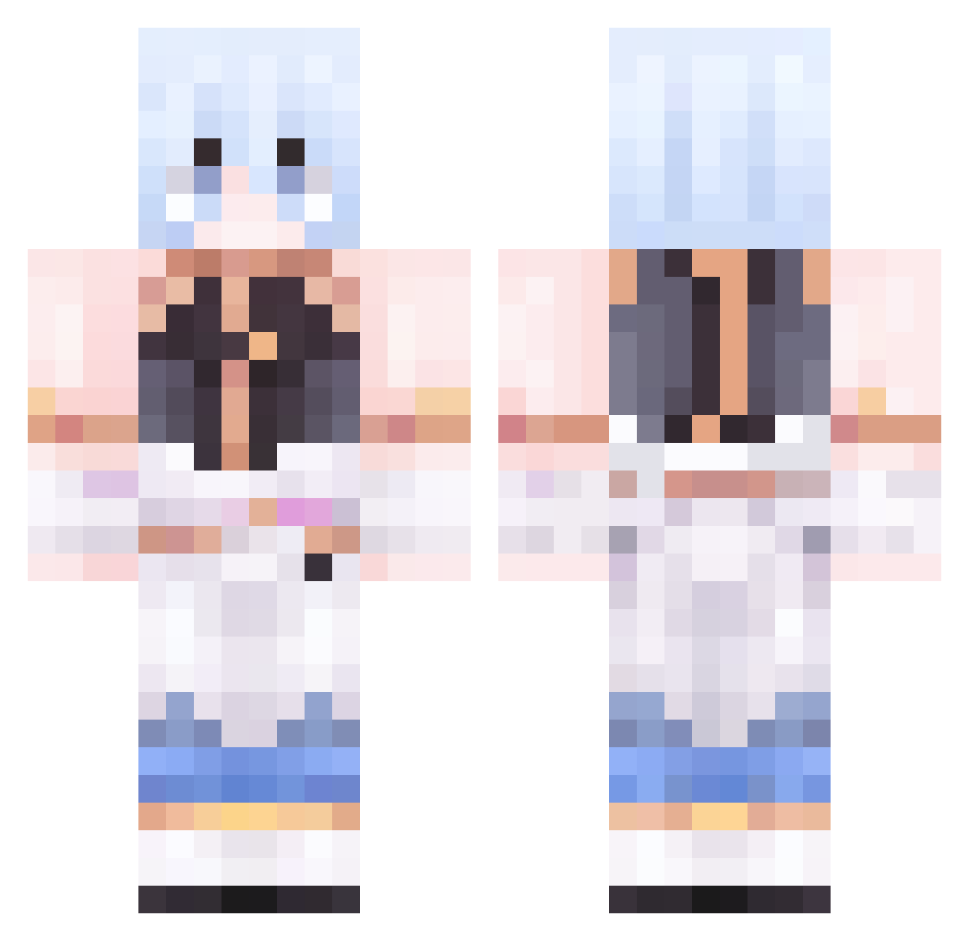 SoySauceDyyy Minecraft skin, front and back view
