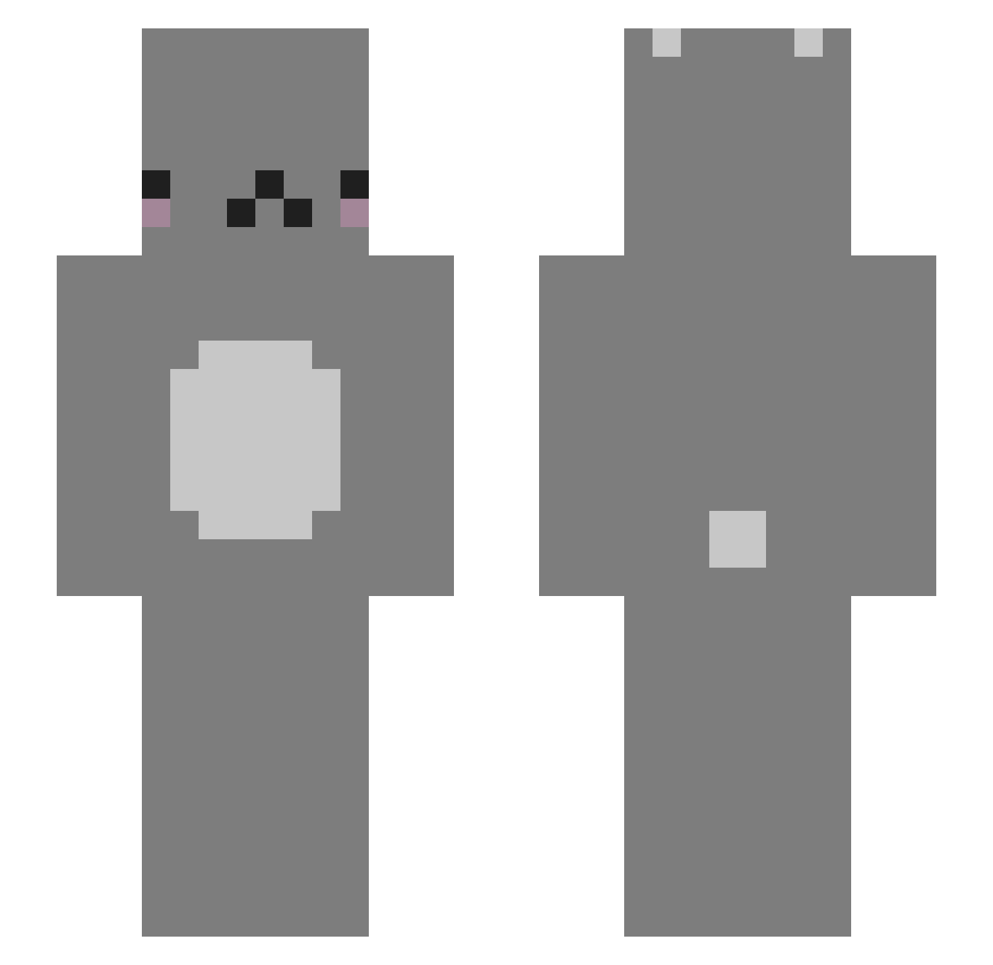 qzrx72 Minecraft skin, front and back view