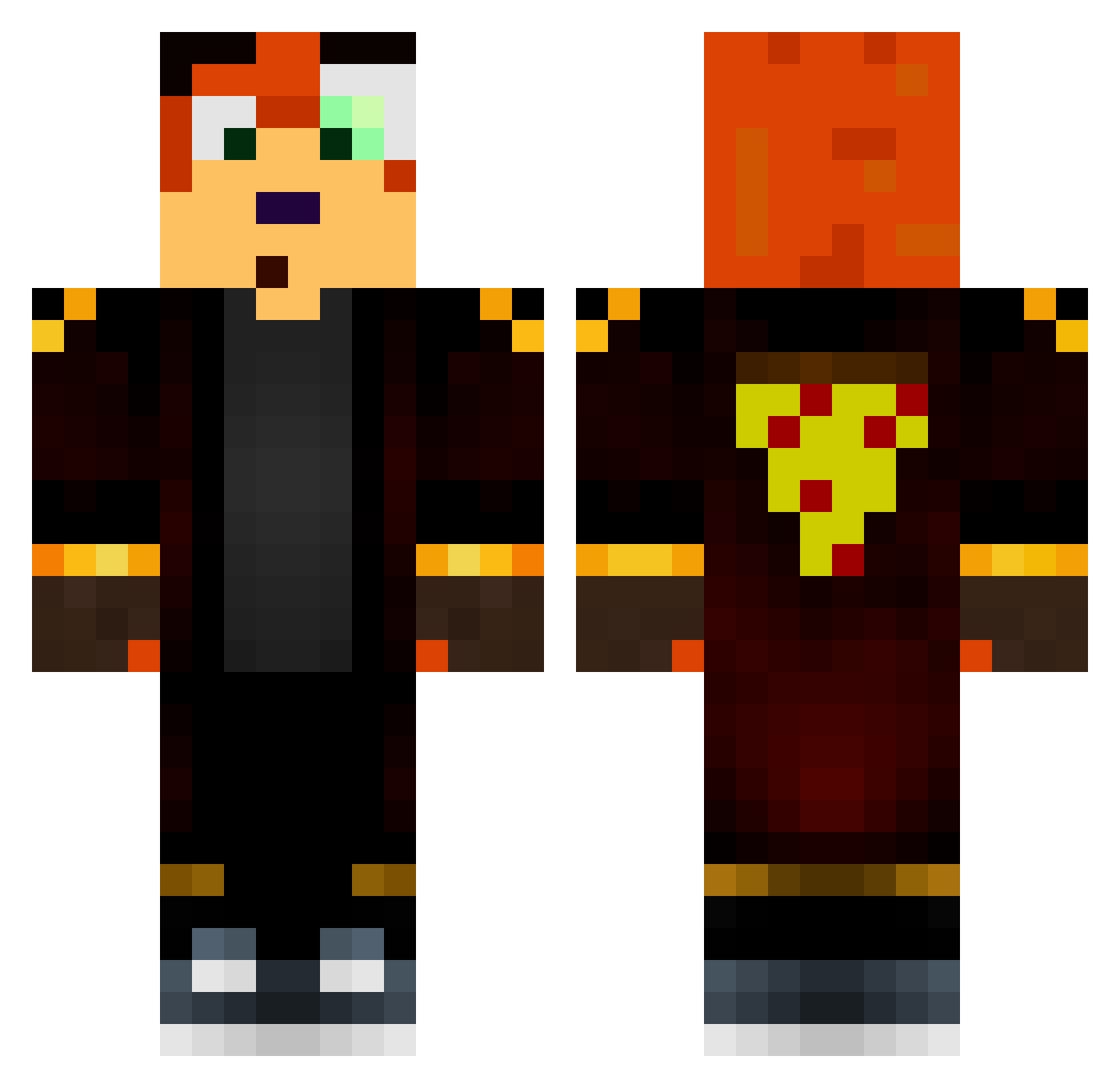 MyWon Minecraft skin, front and back view