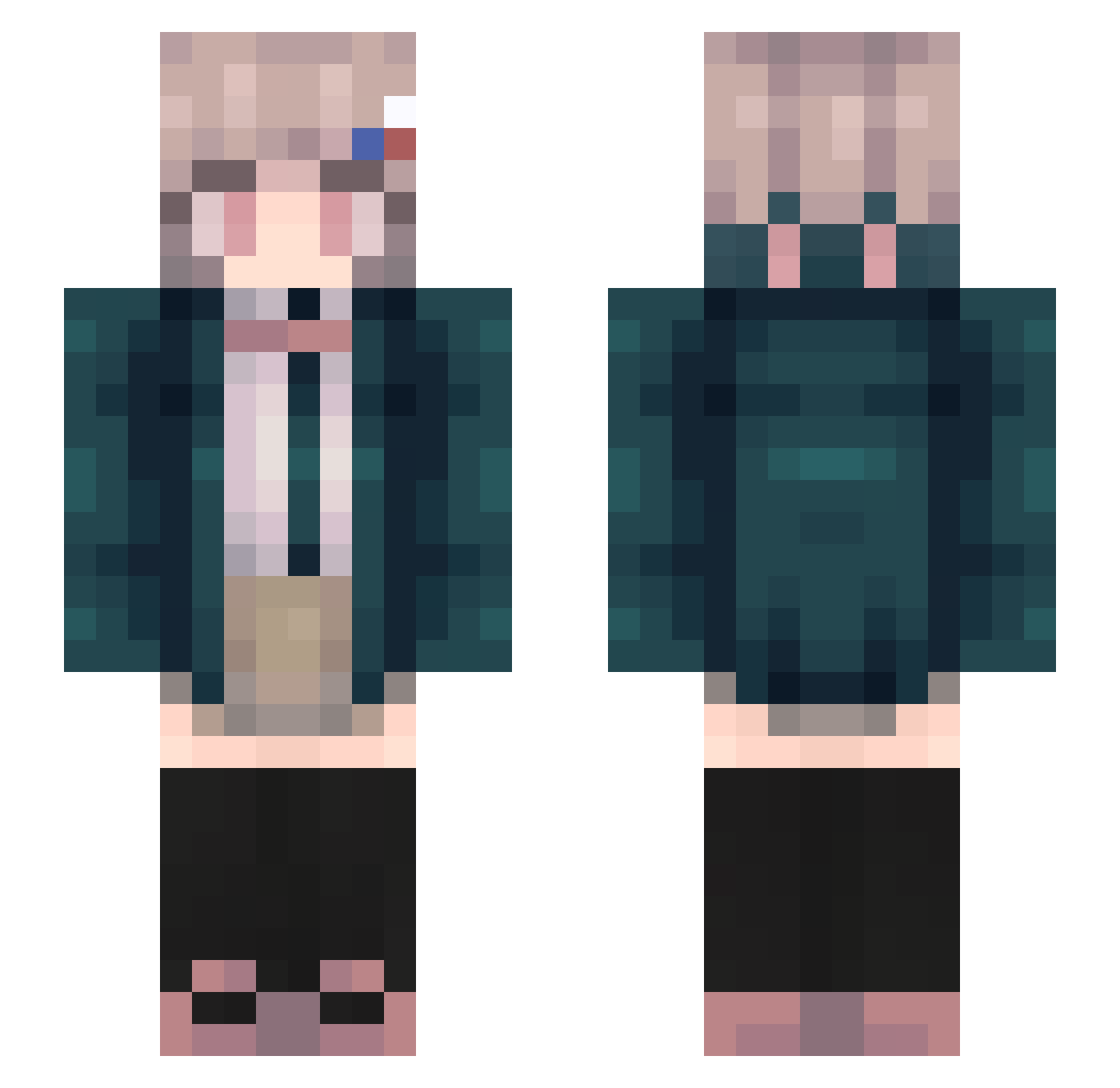 stardust199 Minecraft skin, front and back view