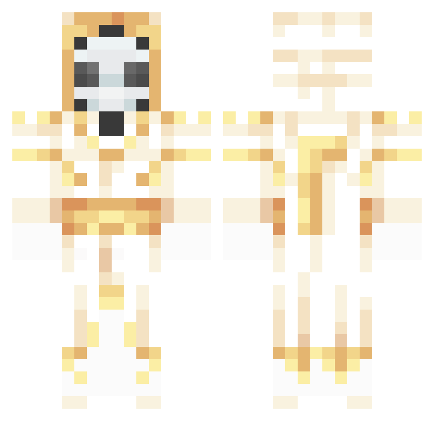 lights_off Minecraft skin, front and back view