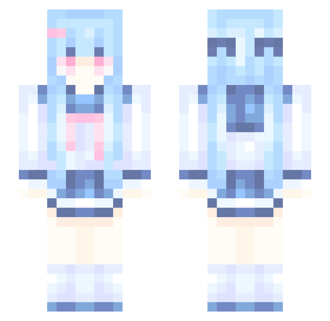 Th_rock Minecraft skin, front and back view
