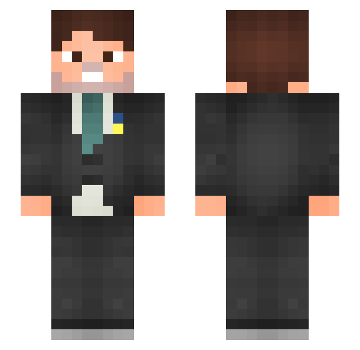 DemonUmka Minecraft skin, front and back view