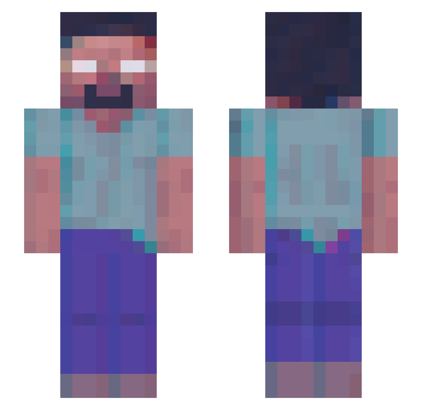 MrSilver___ Minecraft skin, front and back view