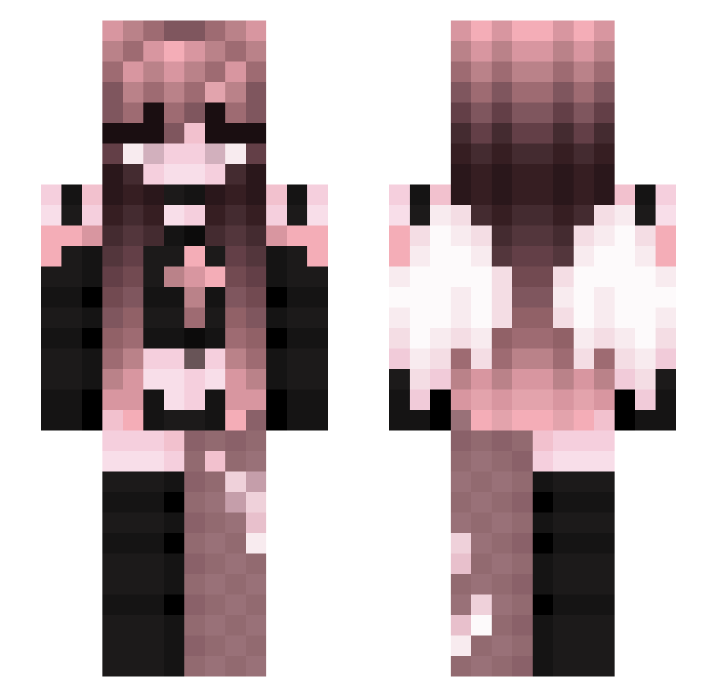 RAZZARE Minecraft skin, front and back view