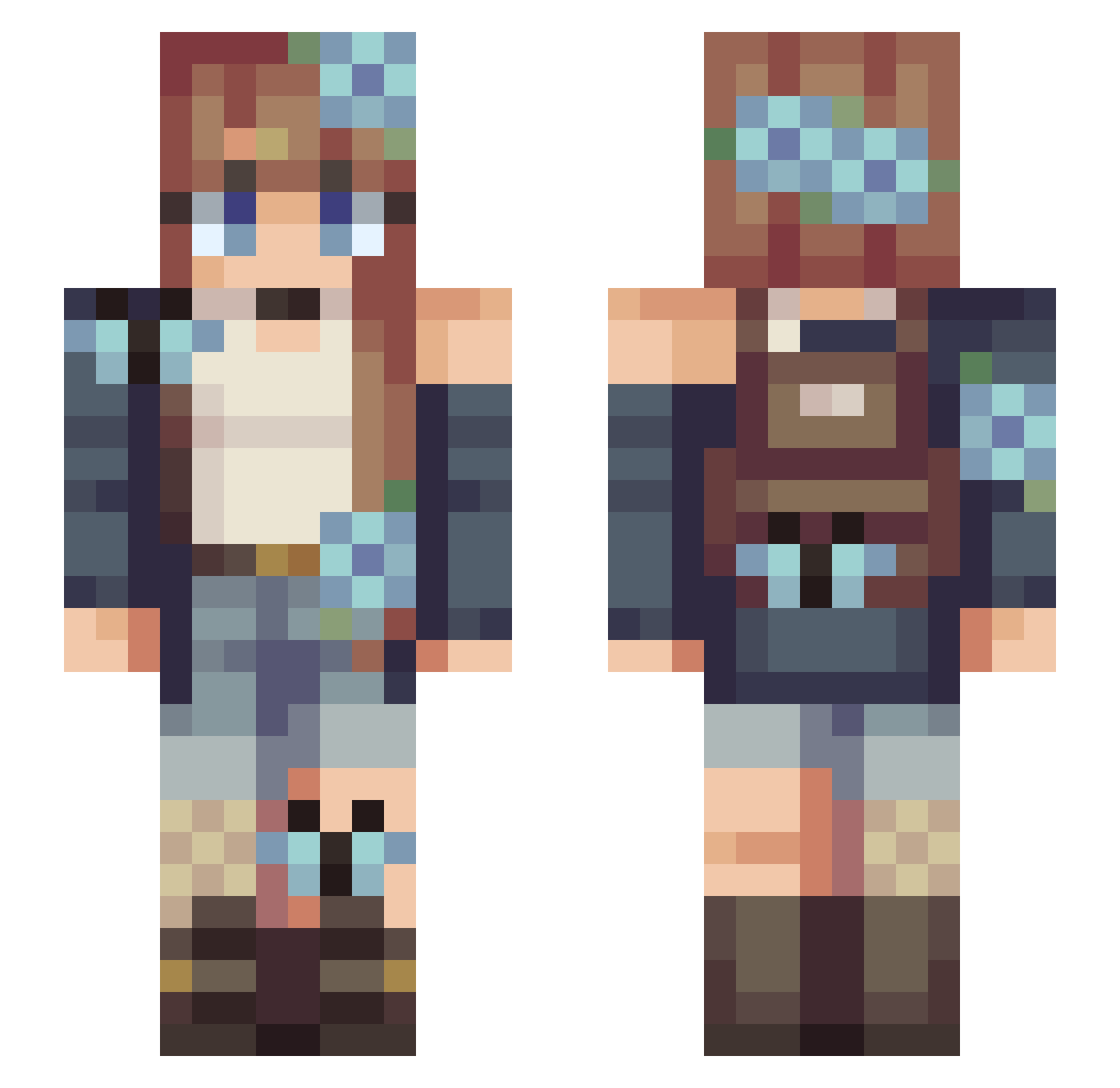 FairyKkura Minecraft skin, front and back view