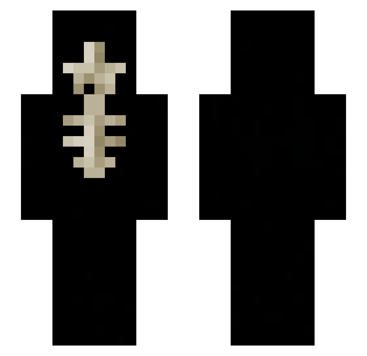 OZALORT Minecraft skin, front and back view