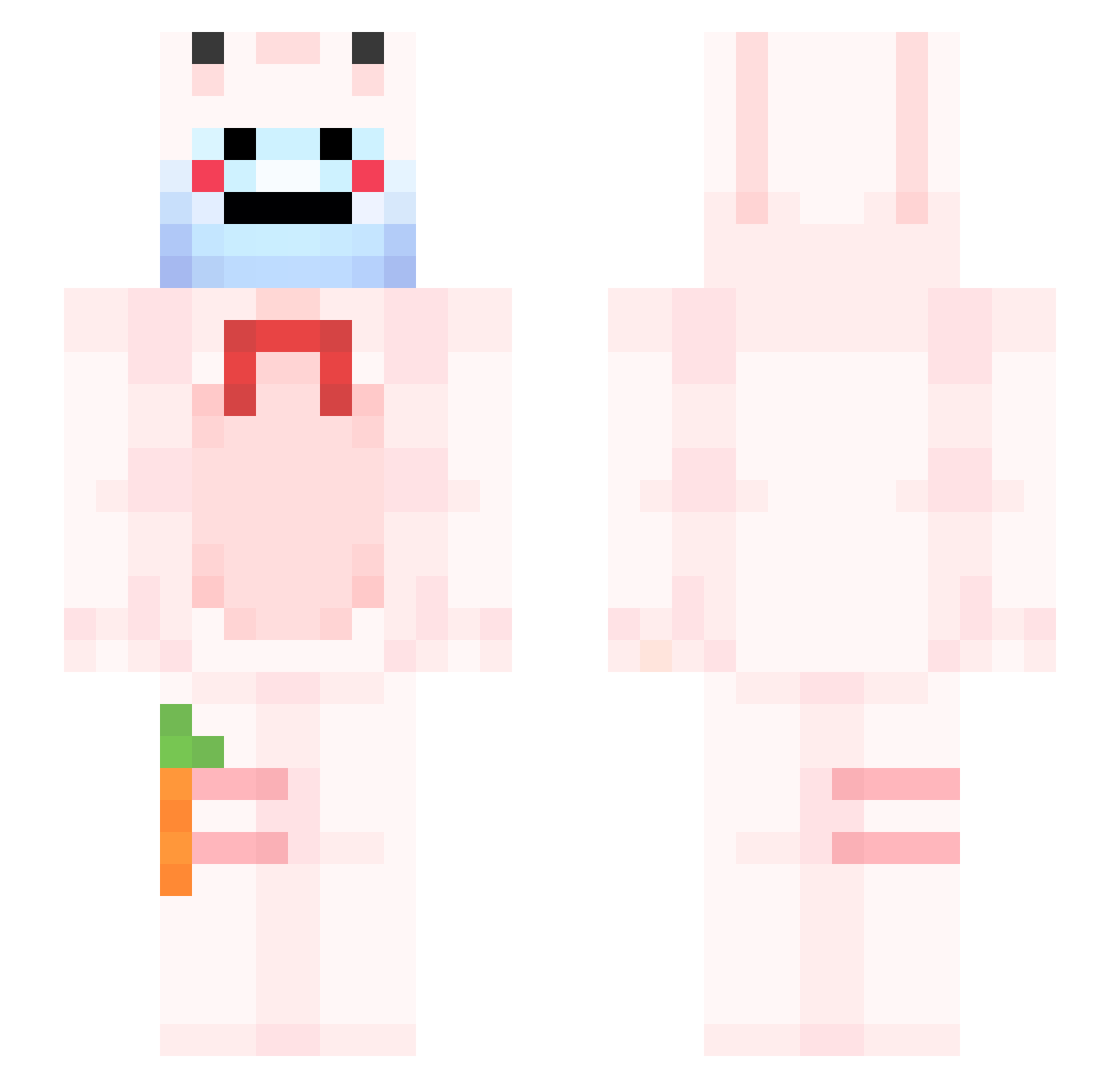 Elcoldfortnite Minecraft skin, front and back view