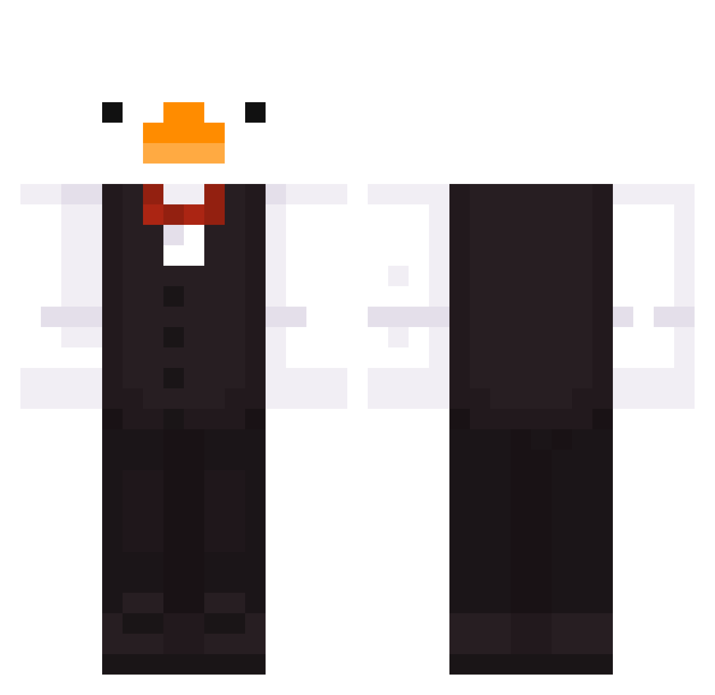 lalesha Minecraft skin, front and back view