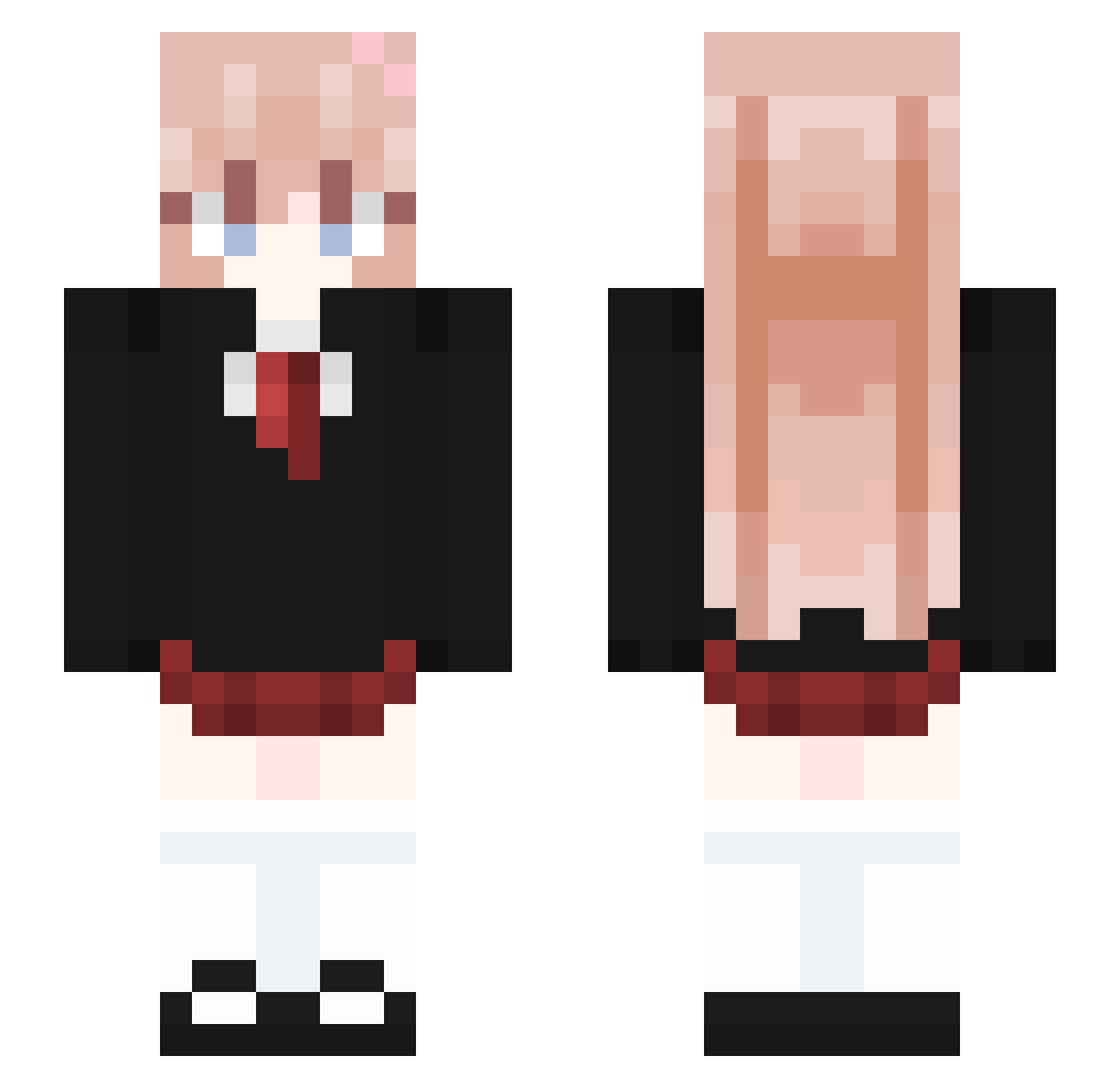 Czealo Minecraft skin, front and back view