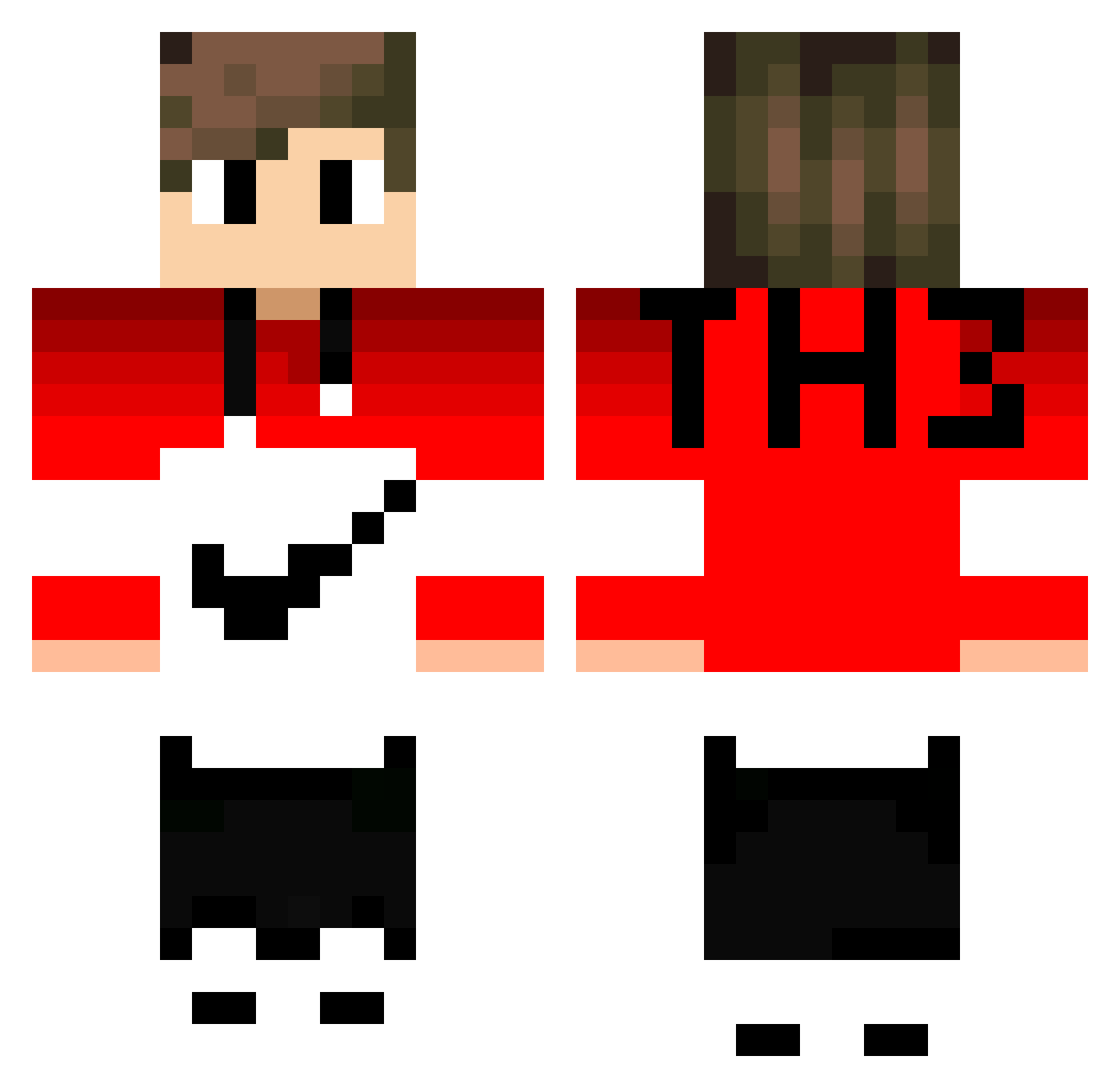 DeinVorbild Minecraft skin, front and back view
