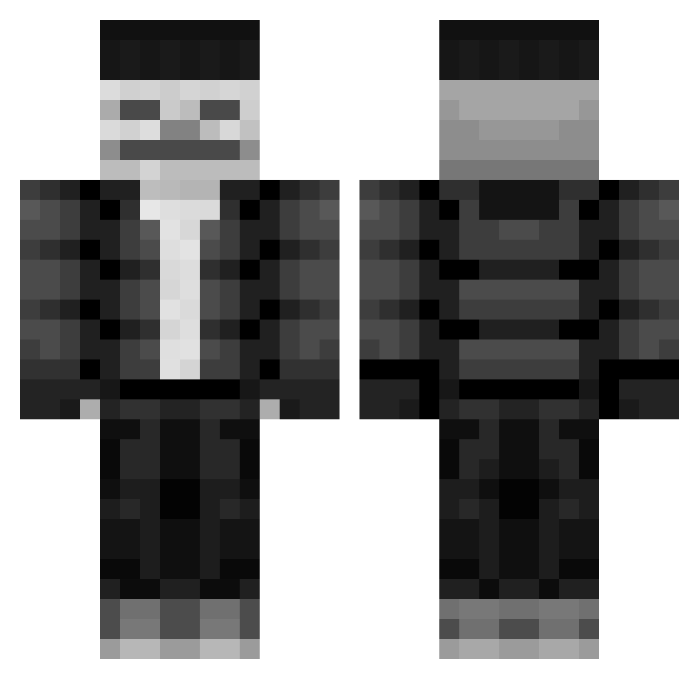 MoXSmer Minecraft skin, front and back view