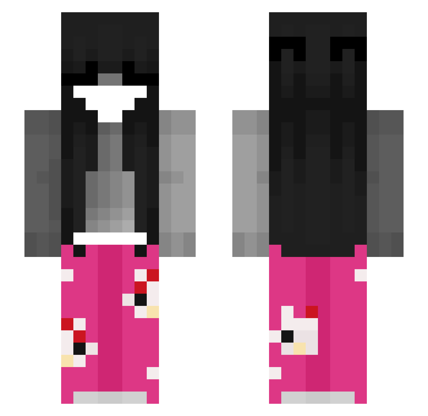 samiscool1212 Minecraft skin, front and back view