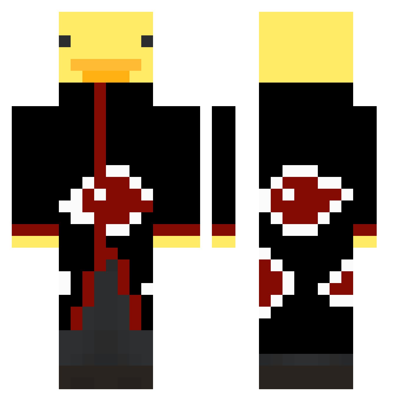 Primmmzzzz Minecraft skin, front and back view