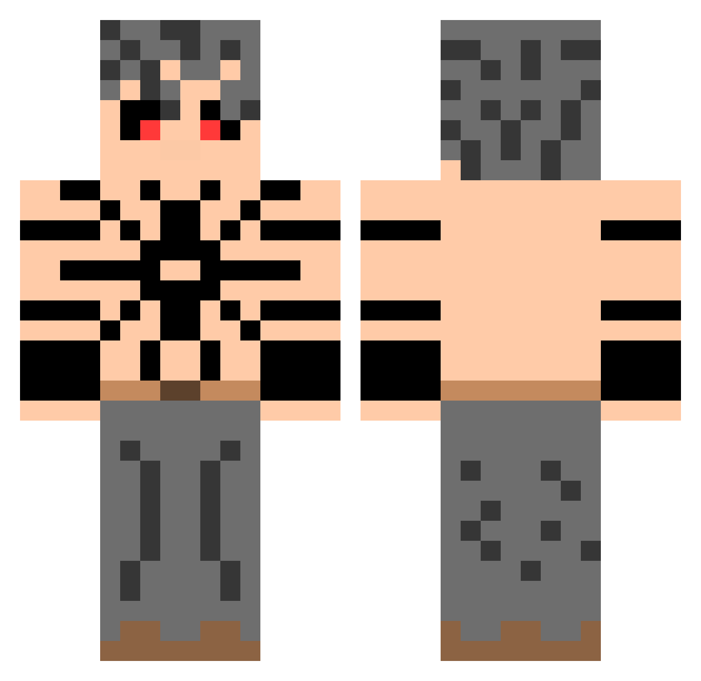 Orochilord98 Minecraft skin, front and back view