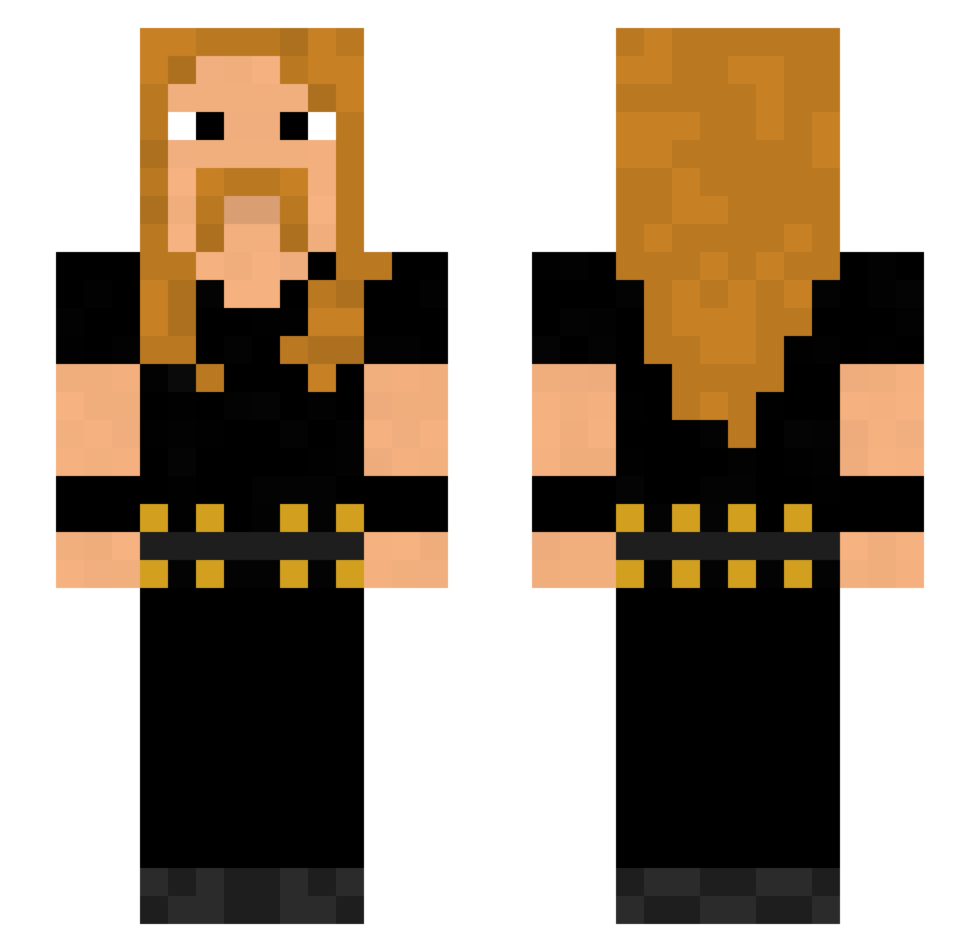 Dearkovz Minecraft skin, front and back view