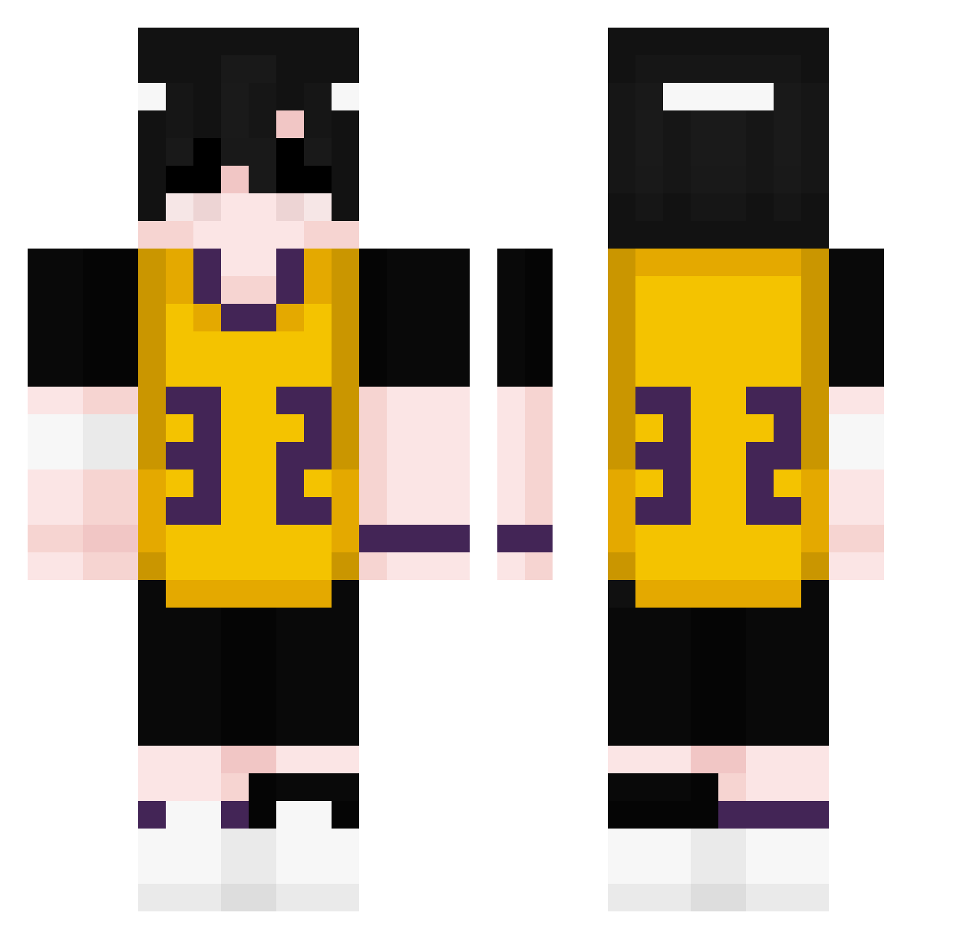 Laddie_0208 Minecraft skin, front and back view