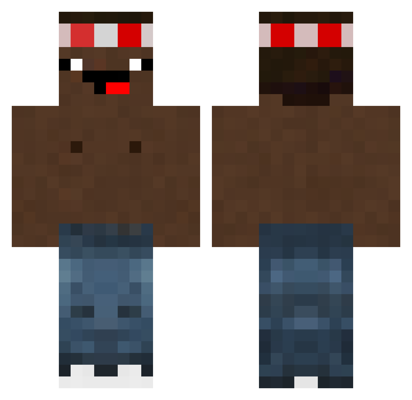 Drawl Minecraft skin, front and back view
