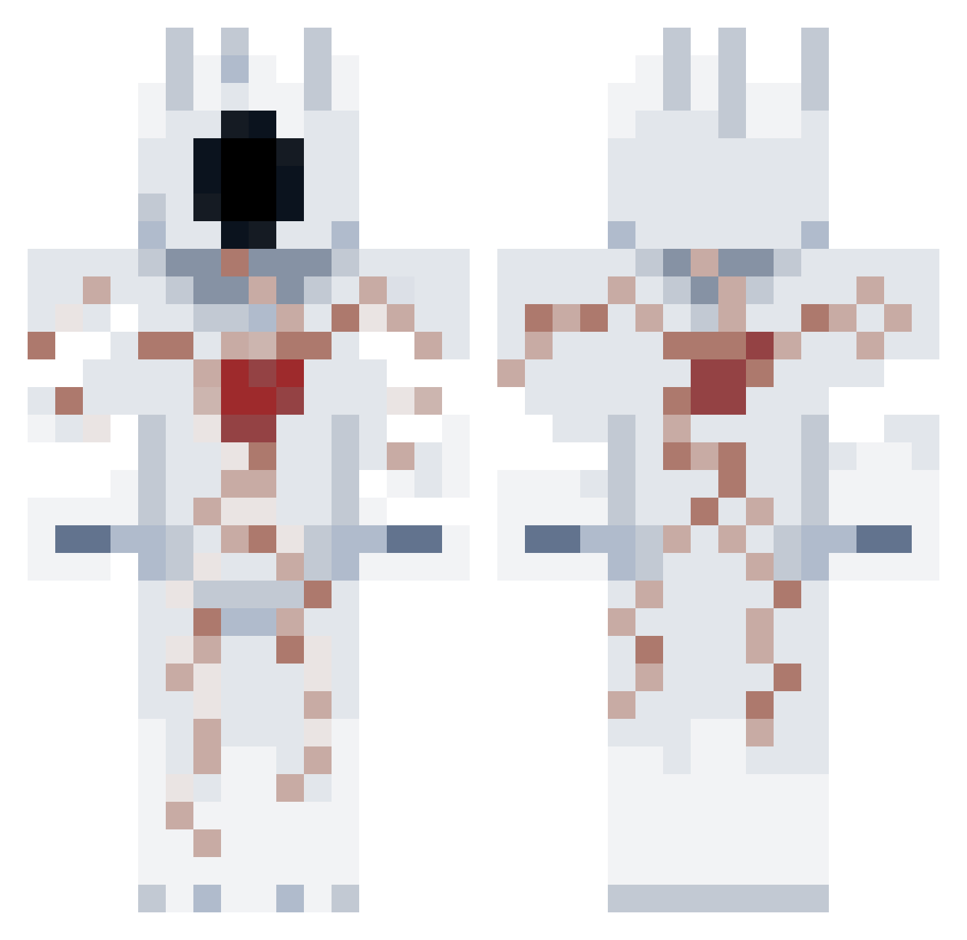DeepholmFang Minecraft skin, front and back view