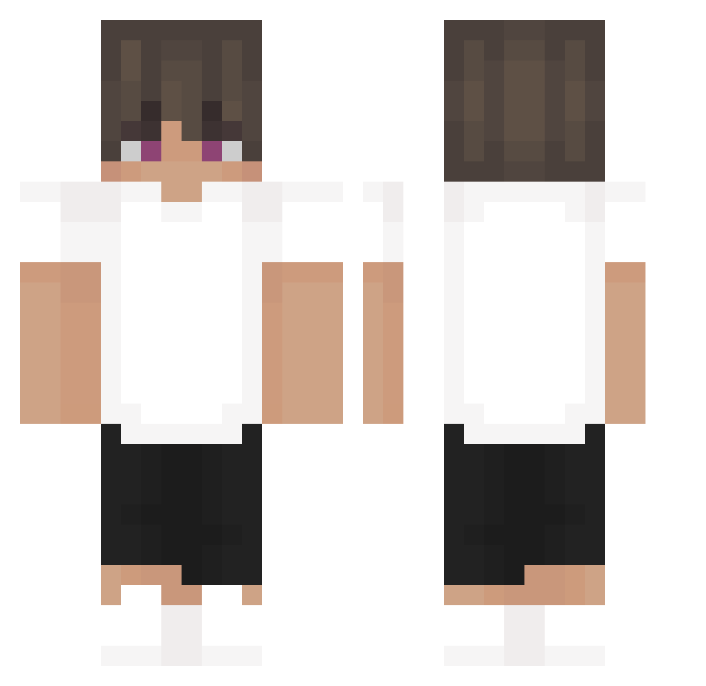 VIPSEMC Minecraft skin, front and back view