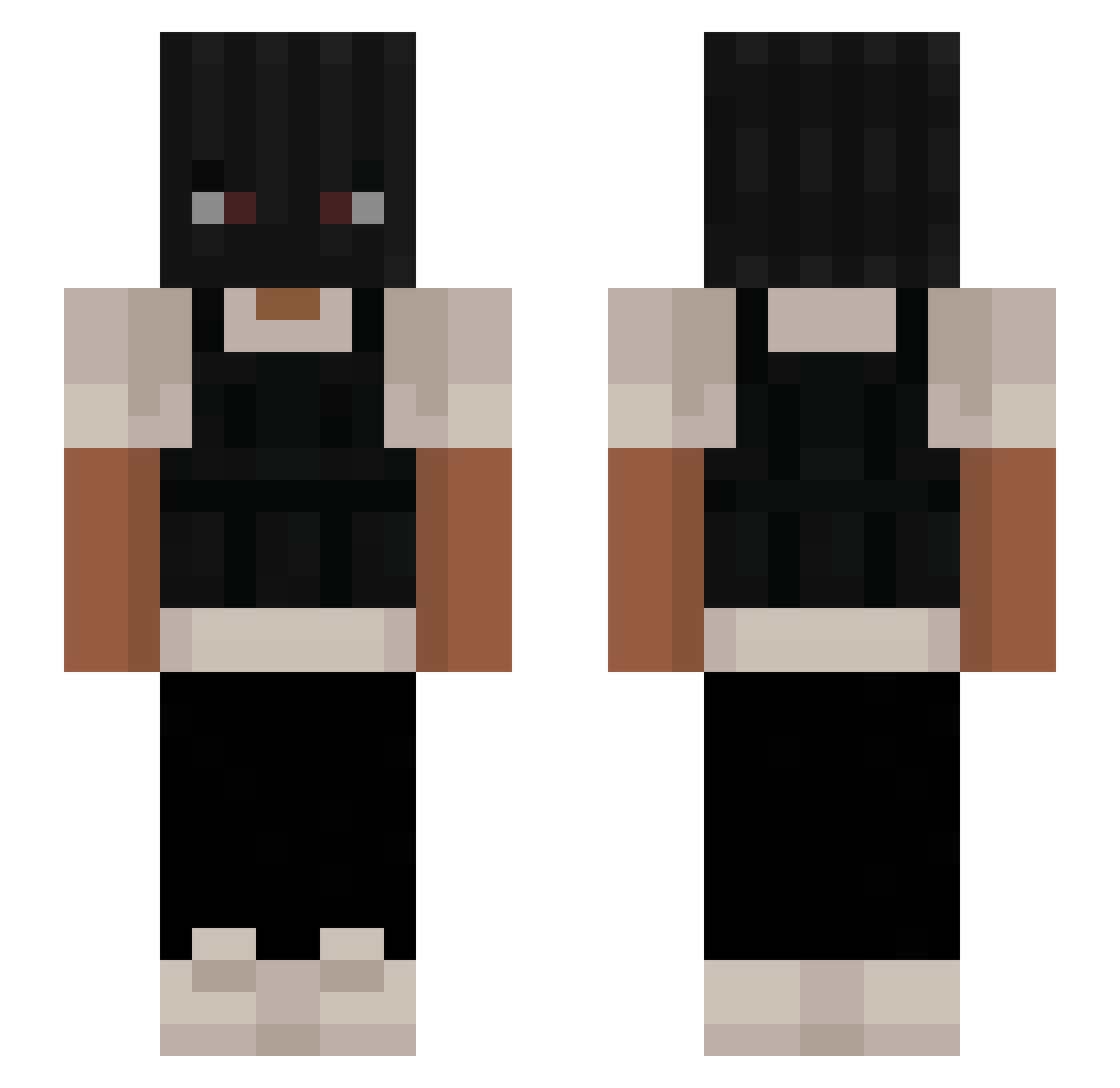 m8rk Minecraft skin, front and back view