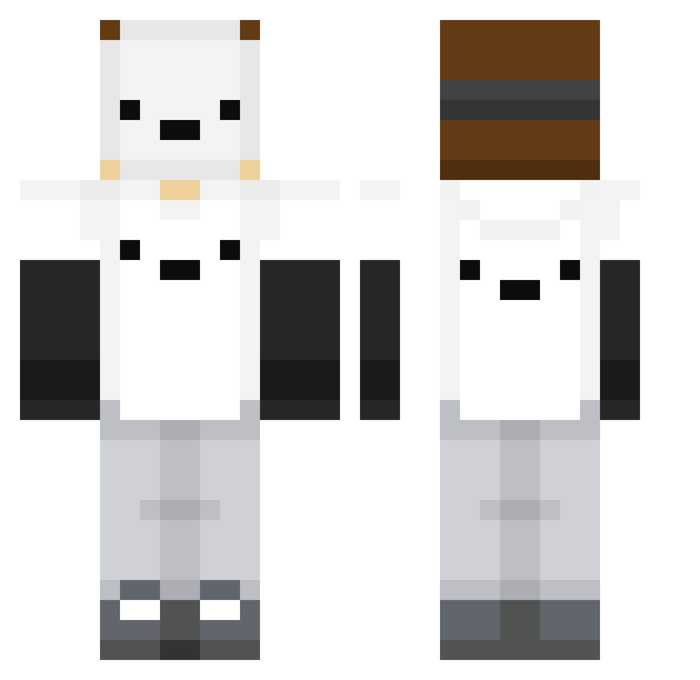 Amjaze Minecraft skin, front and back view