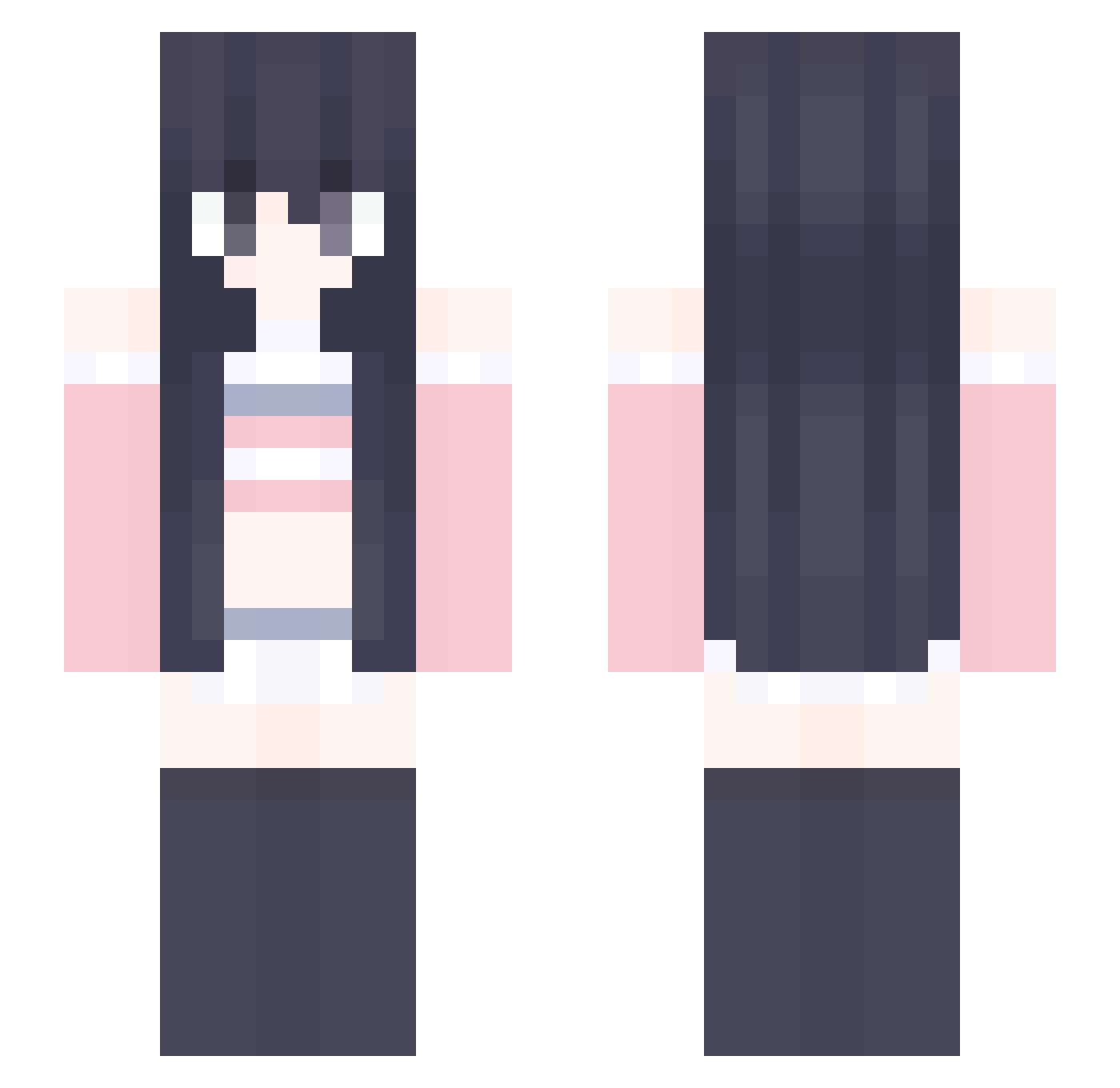 Kiwiiz_69 Minecraft skin, front and back view