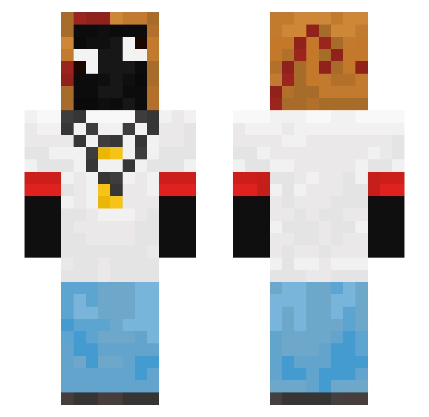 Armyboi360 Minecraft skin, front and back view