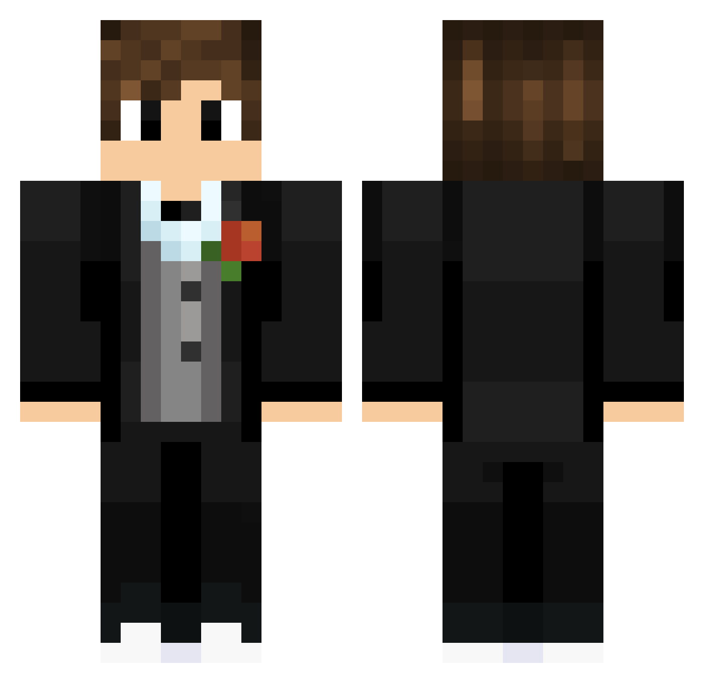 TurnBullyy Minecraft skin, front and back view