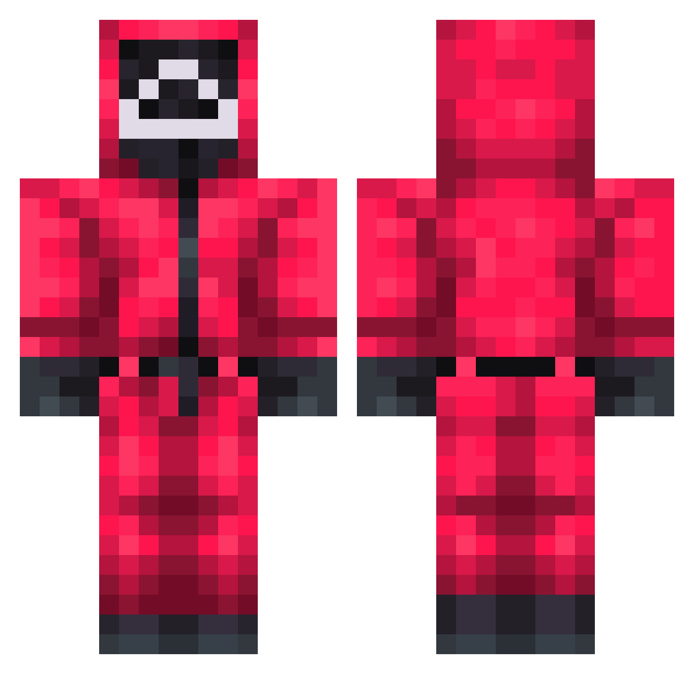 Toto_desu Minecraft skin, front and back view