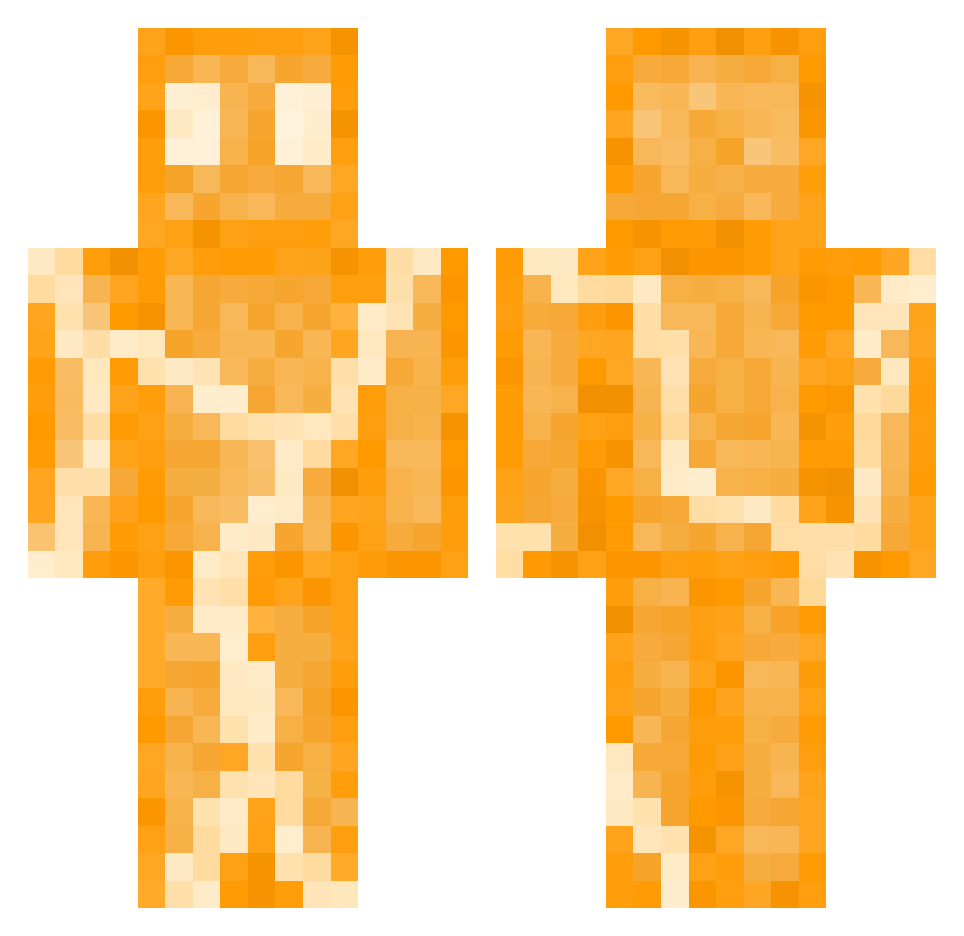 Googolfunk Minecraft skin, front and back view
