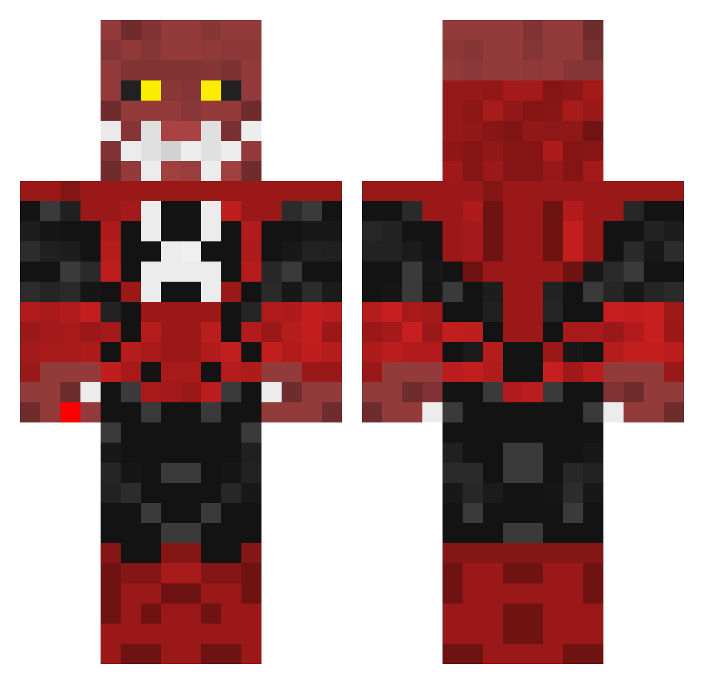 Zero7231 Minecraft skin, front and back view