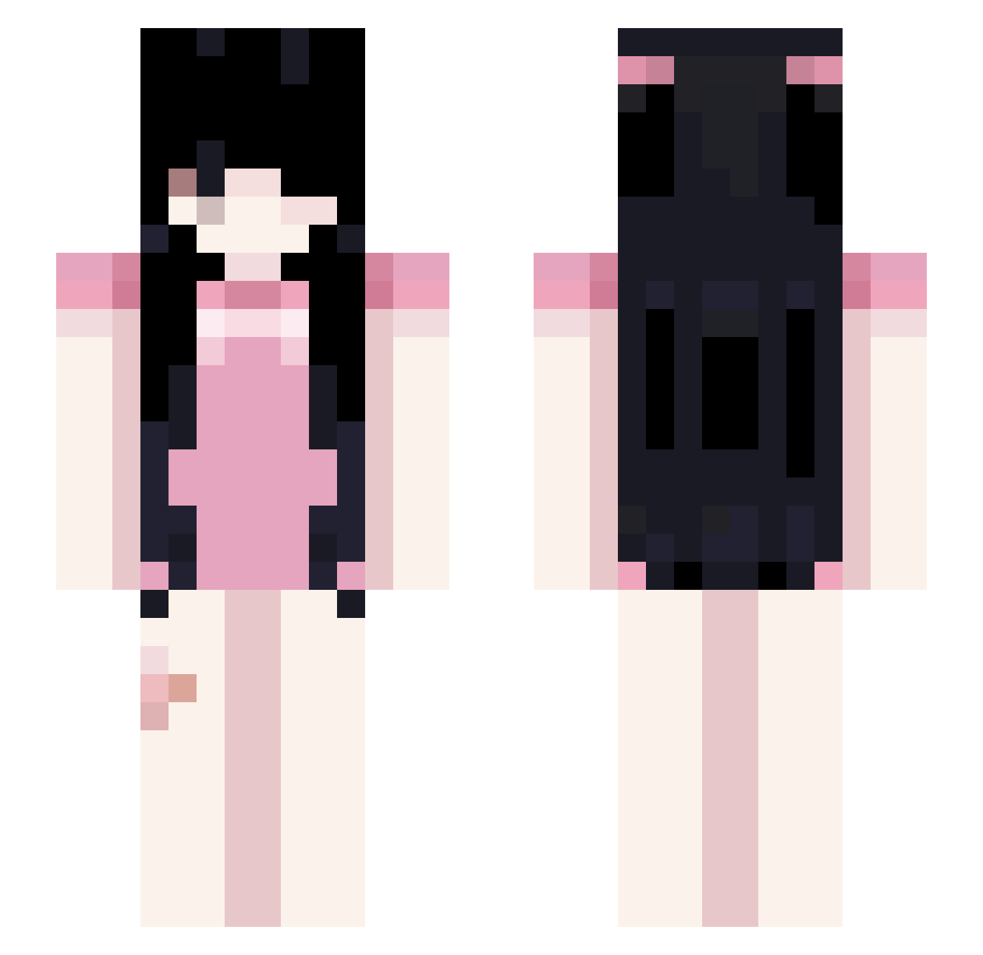Danxsitap Minecraft skin, front and back view