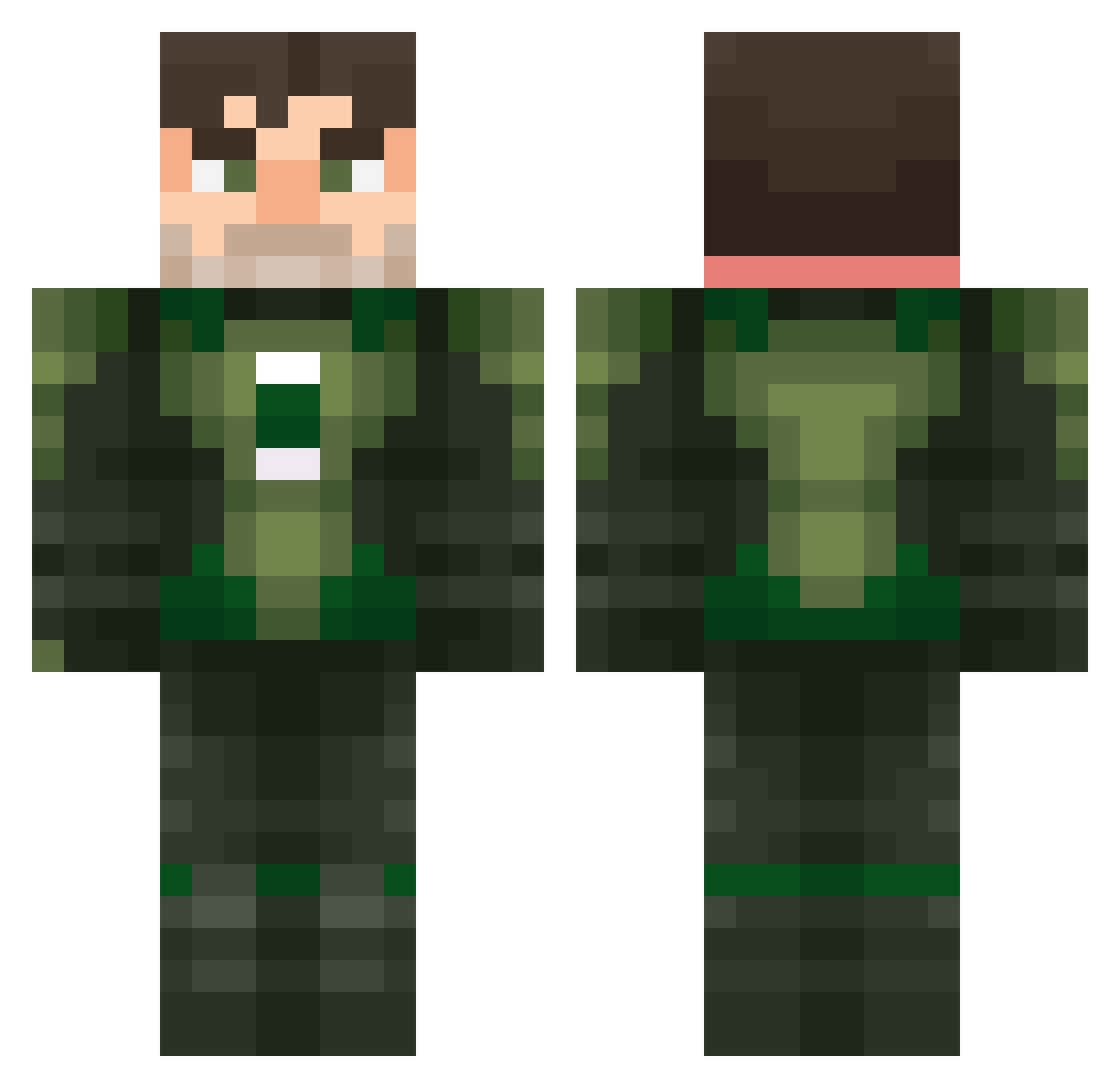 Civrooo Minecraft skin, front and back view