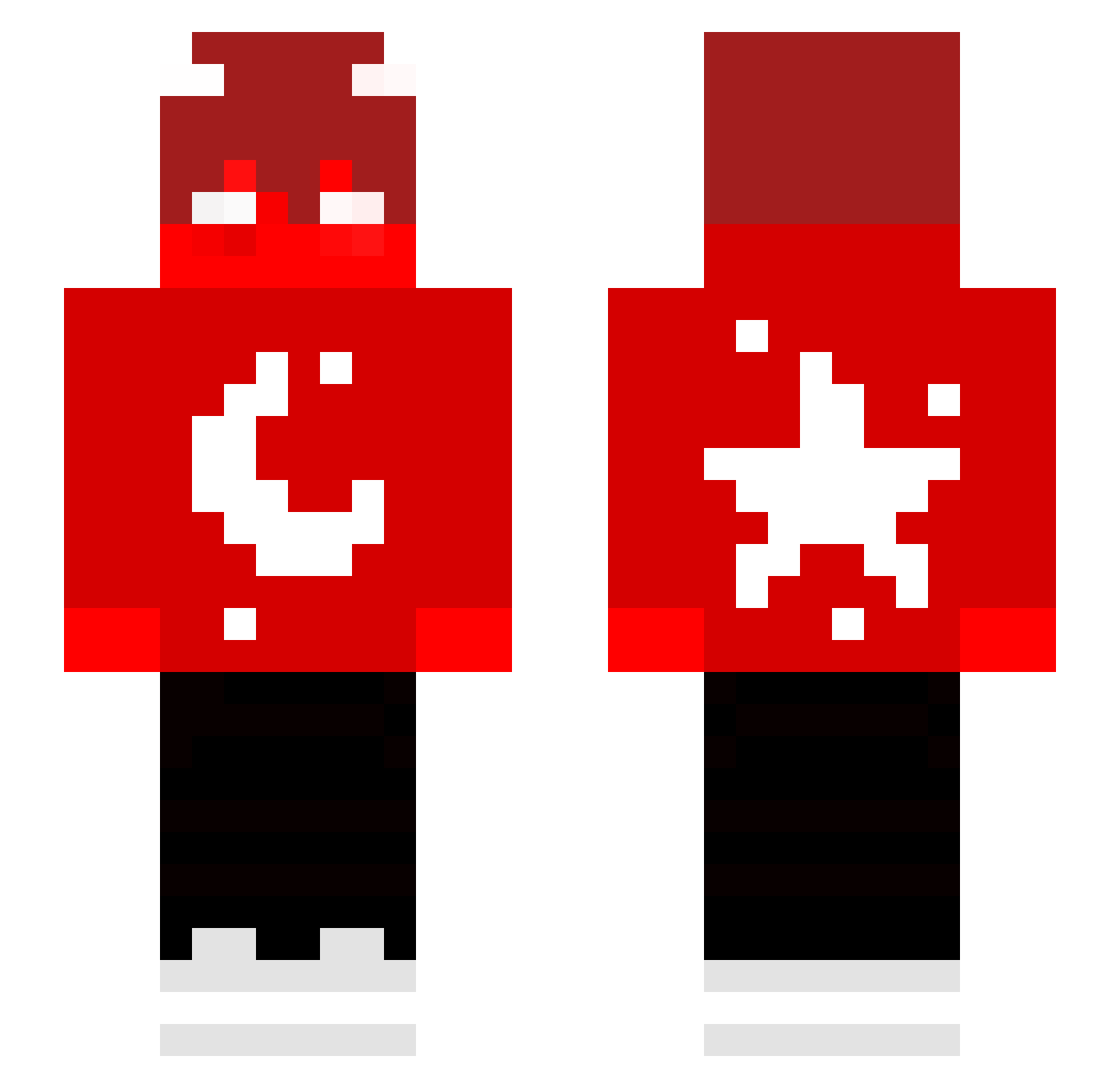 iPriwus Minecraft skin, front and back view