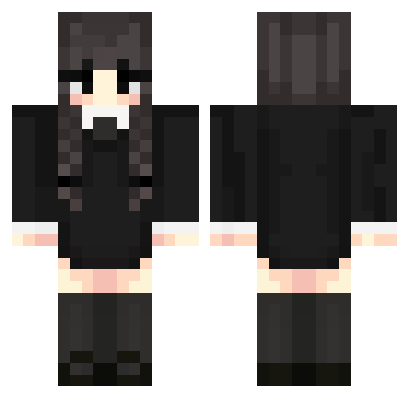 nunes0 Minecraft skin, front and back view