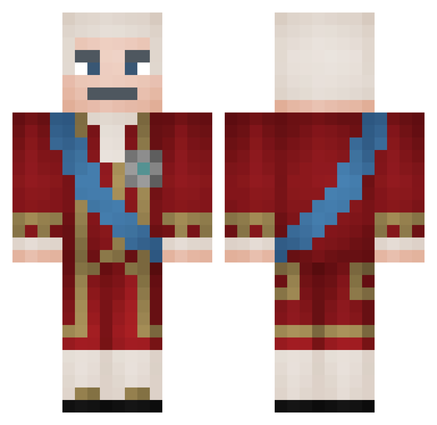 arielhagadol Minecraft skin, front and back view