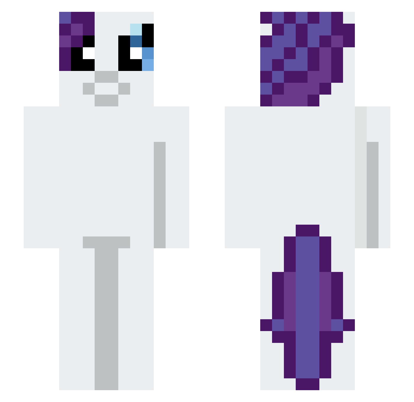 love_violatte Minecraft skin, front and back view