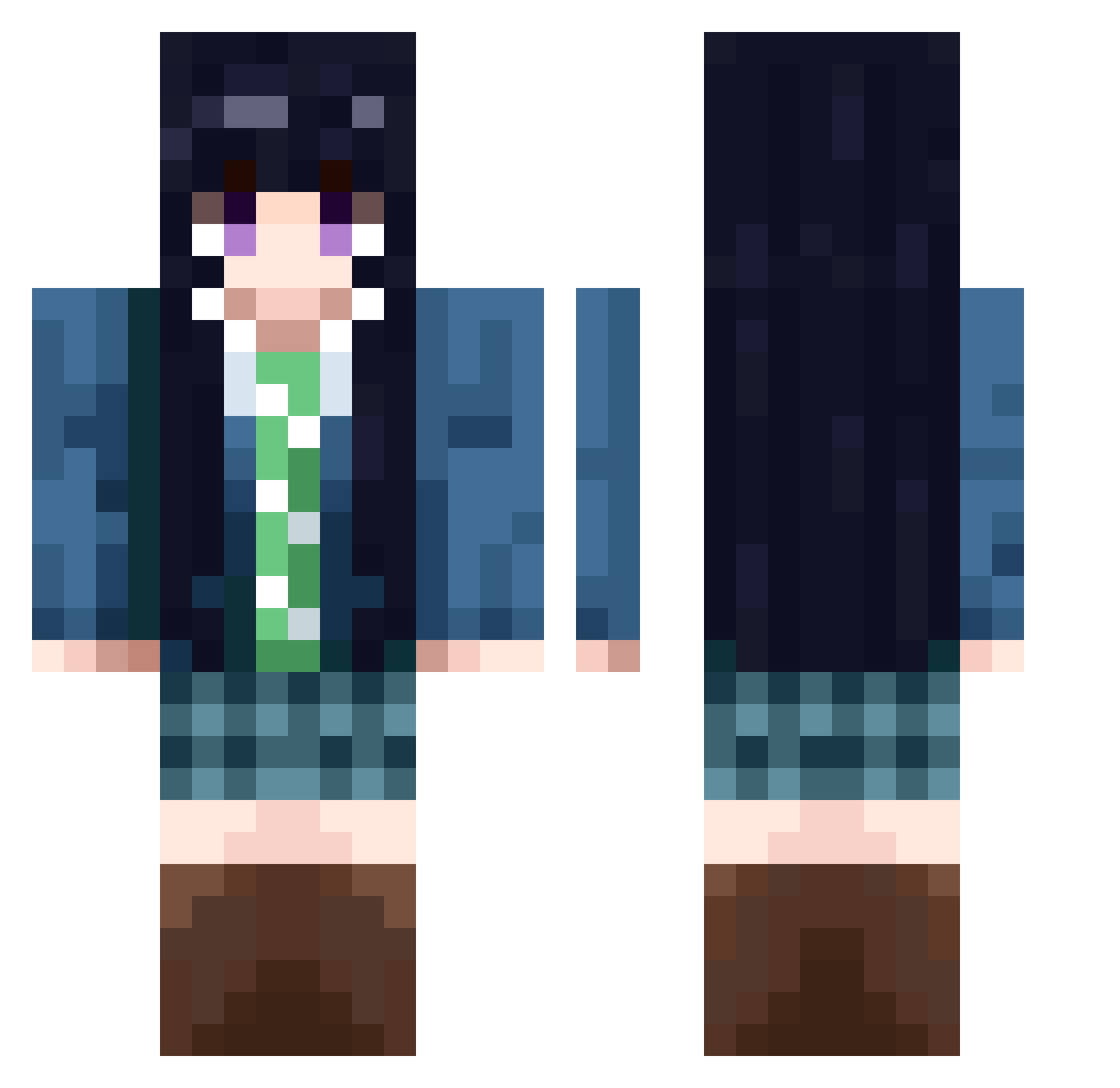 Hunter_C_ Minecraft skin, front and back view