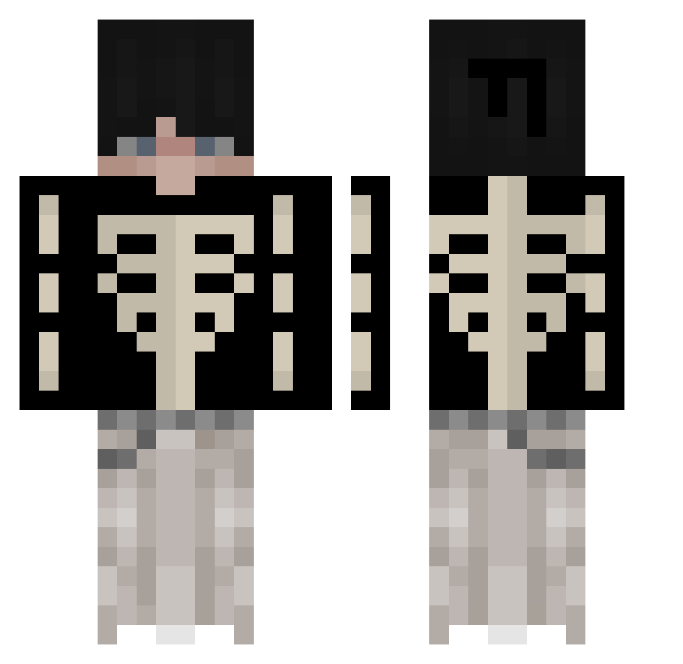 BigMoNSTeR_X Minecraft skin, front and back view