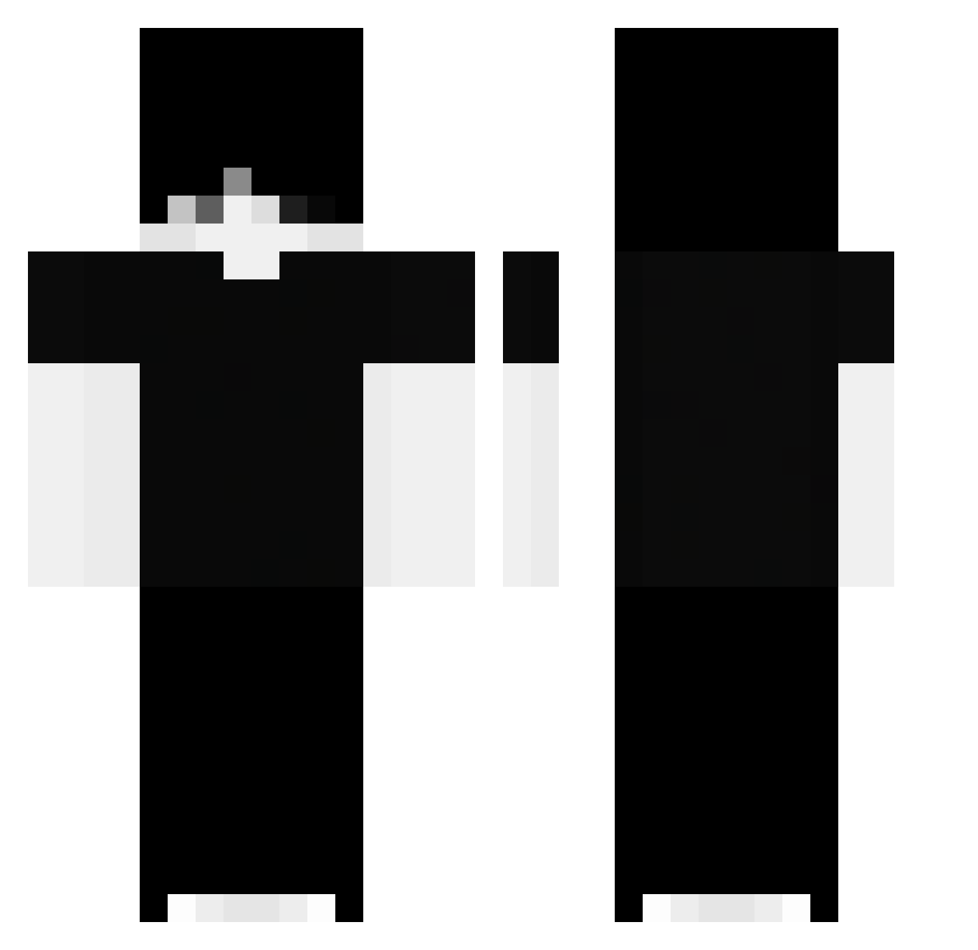 yukie8 Minecraft skin, front and back view