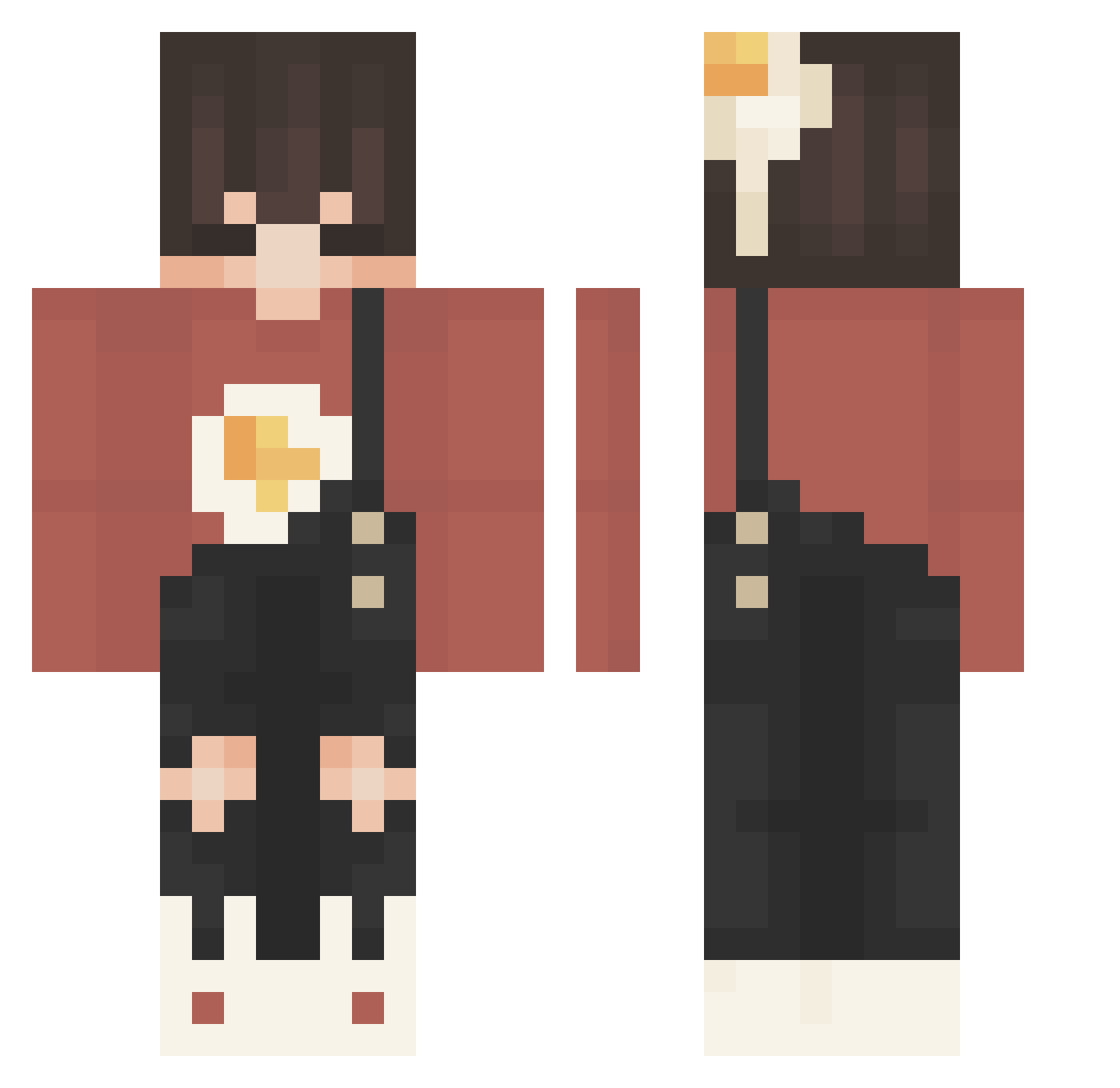 SinJaeEung Minecraft skin, front and back view