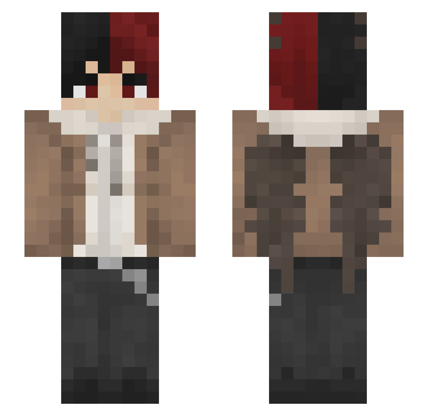 WildCard0777 Minecraft skin, front and back view