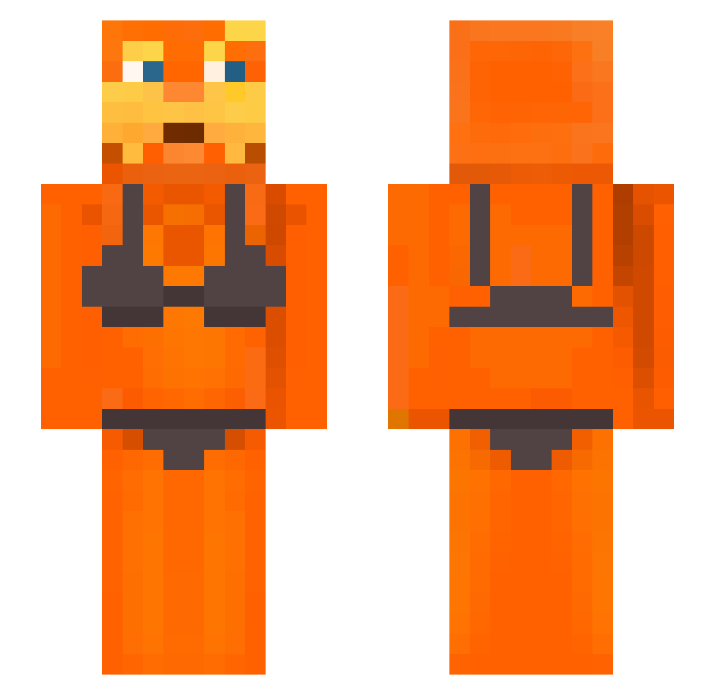 PowerErguido Minecraft skin, front and back view