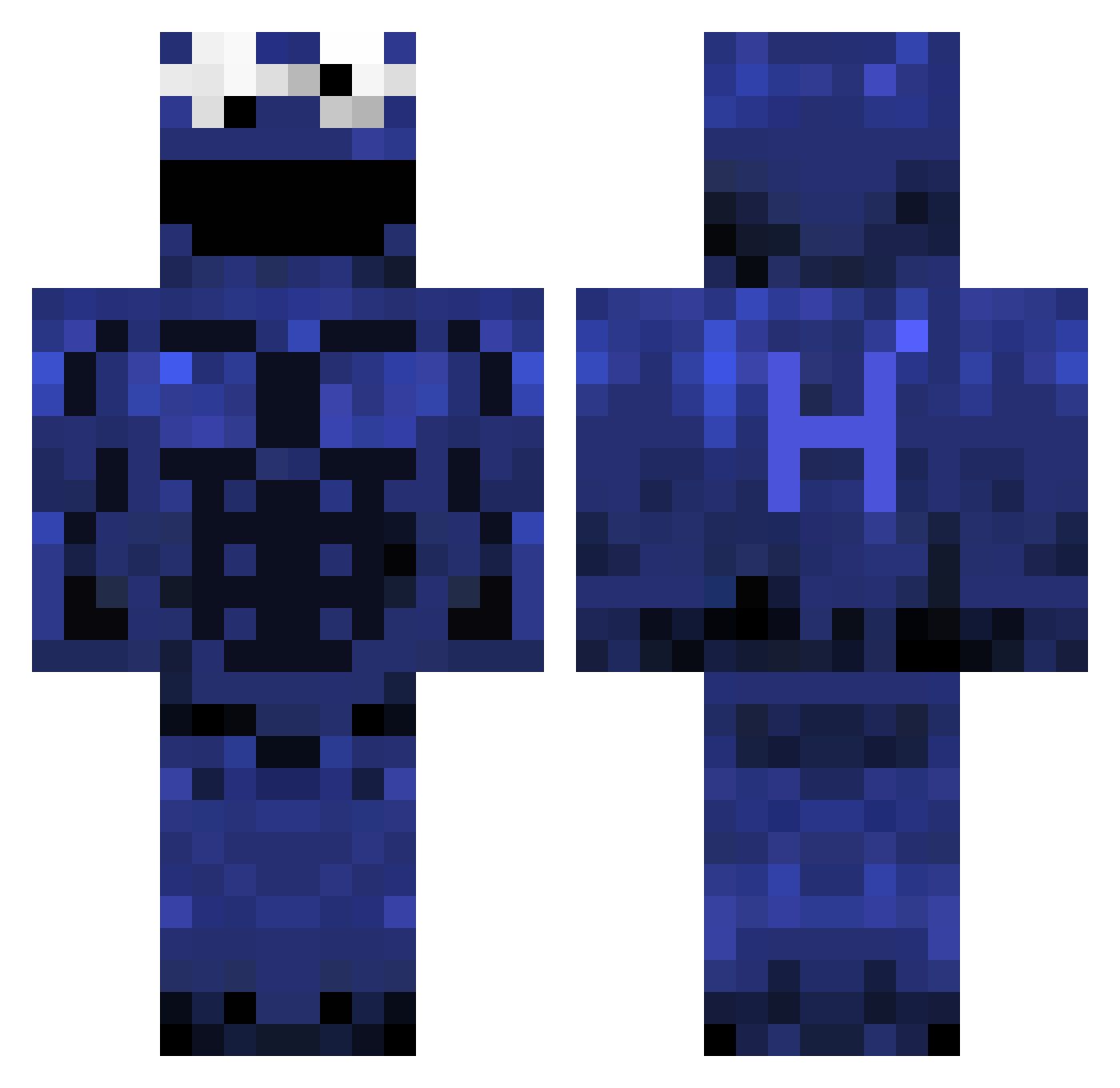 H0nning Minecraft skin, front and back view