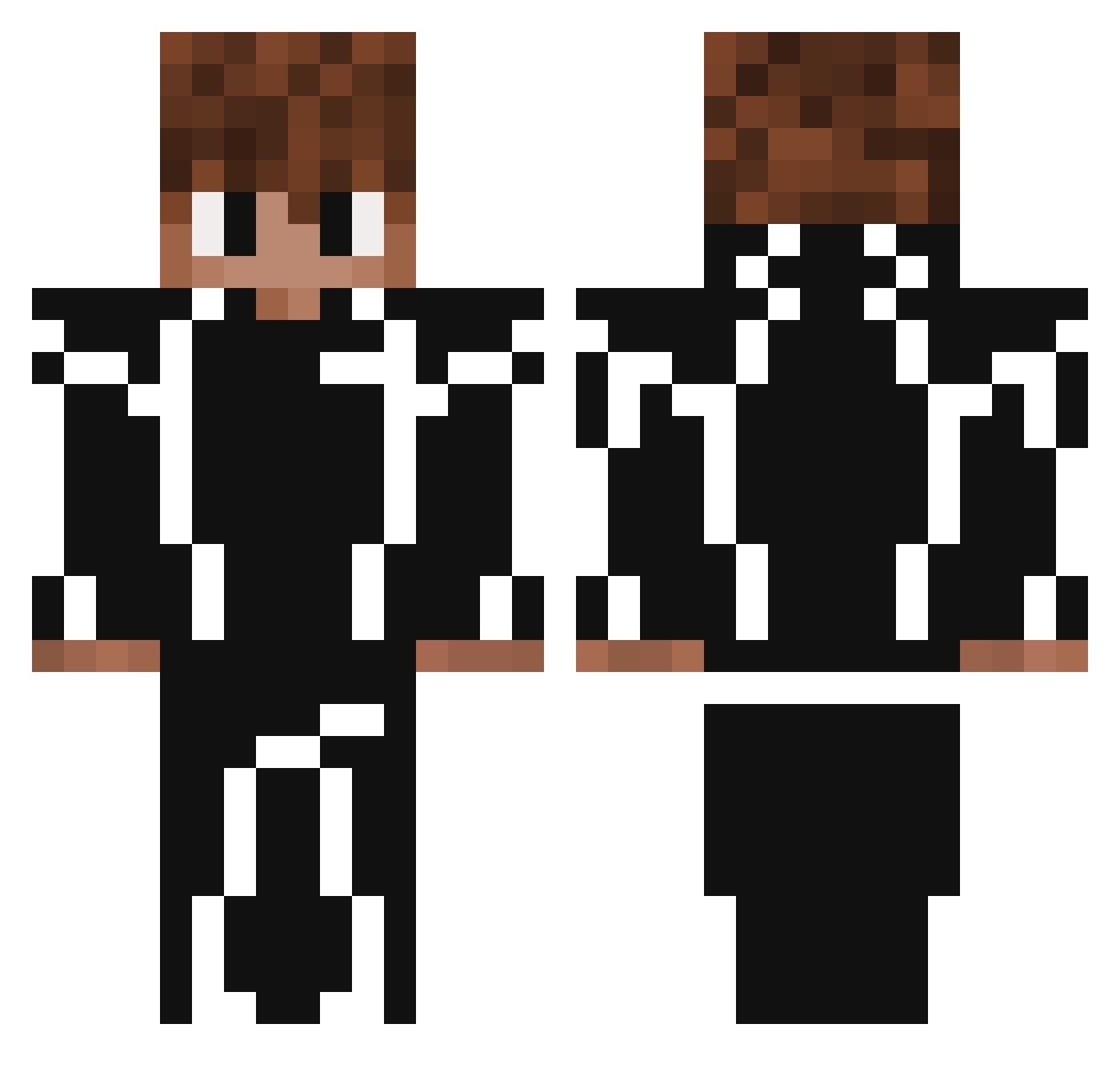 SpeeedyG Minecraft skin, front and back view