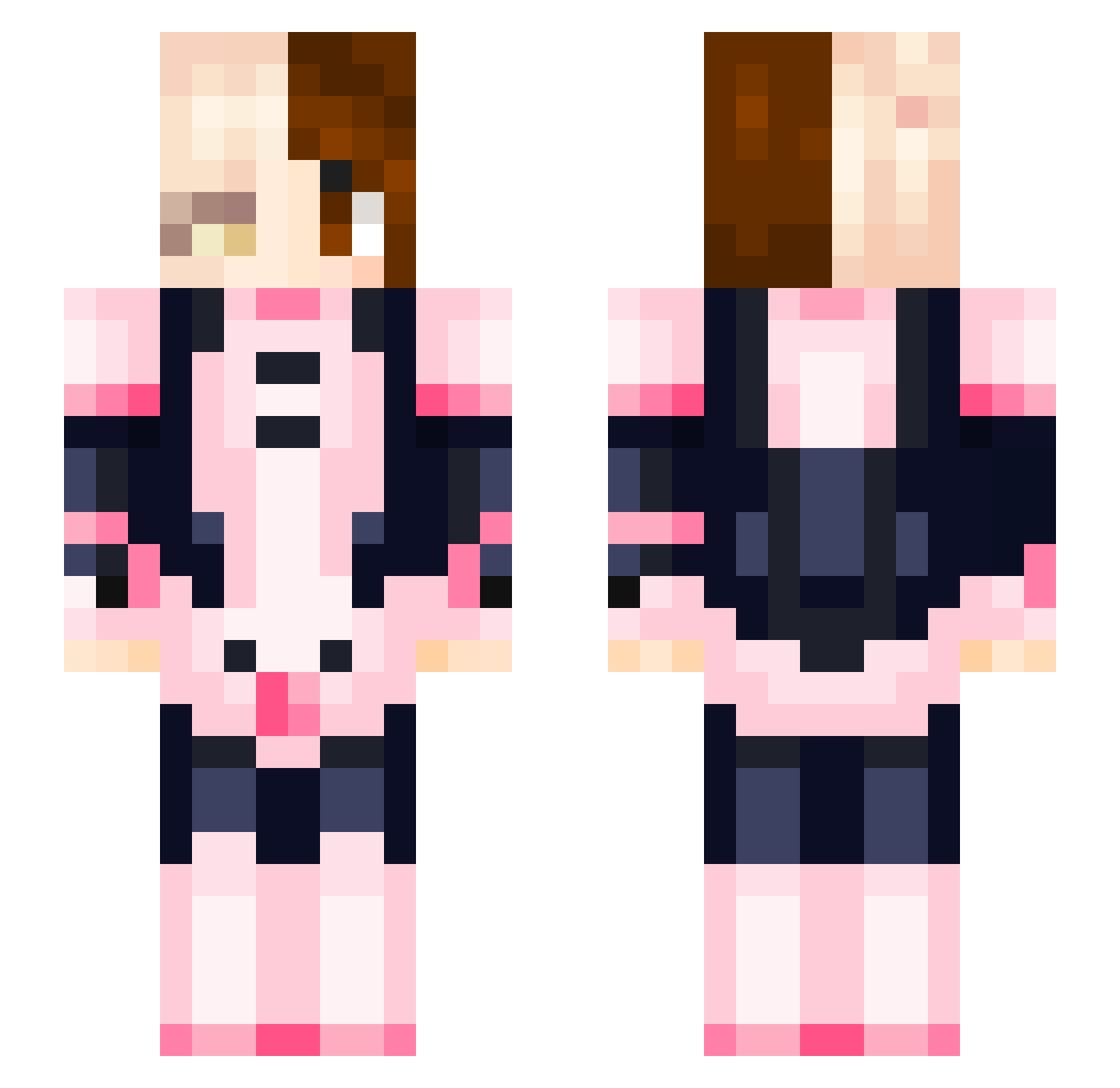 CHiLLiMiLK Minecraft skin, front and back view