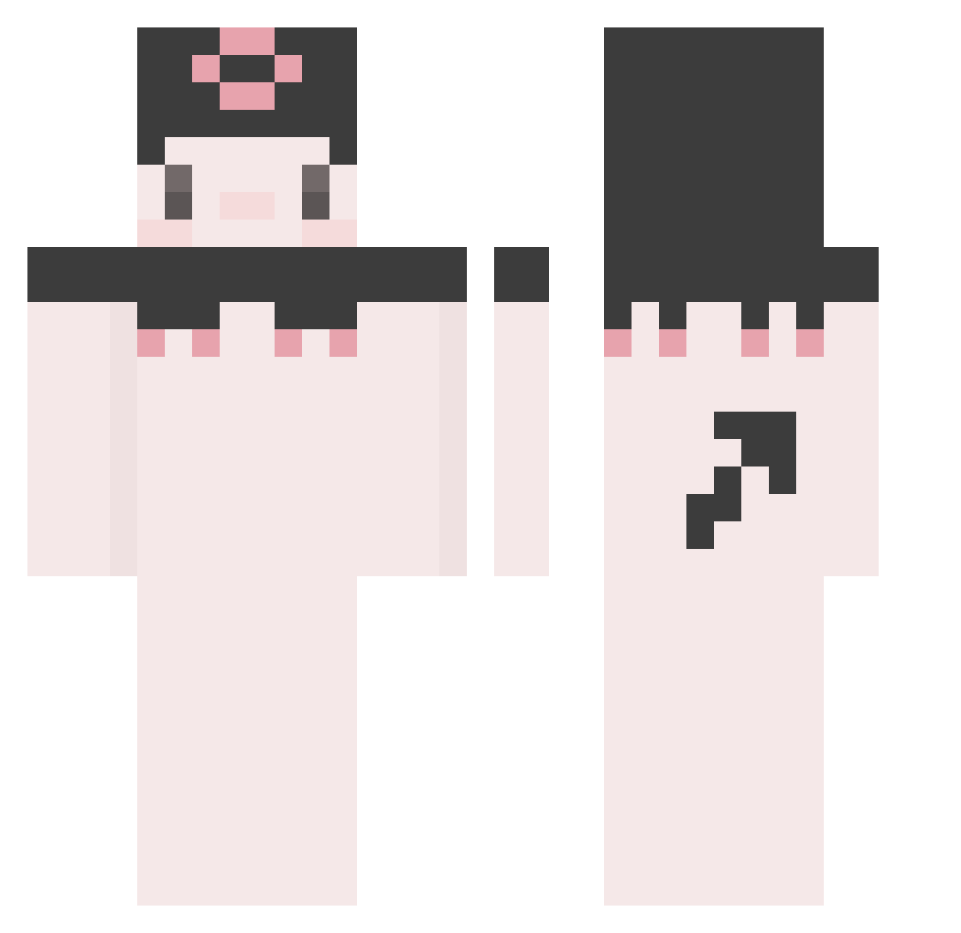 darkdariustv Minecraft skin, front and back view