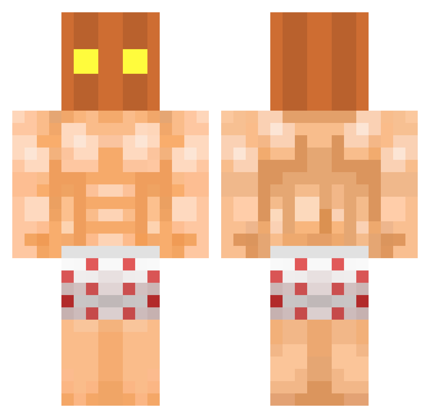 Whlspy Minecraft skin, front and back view